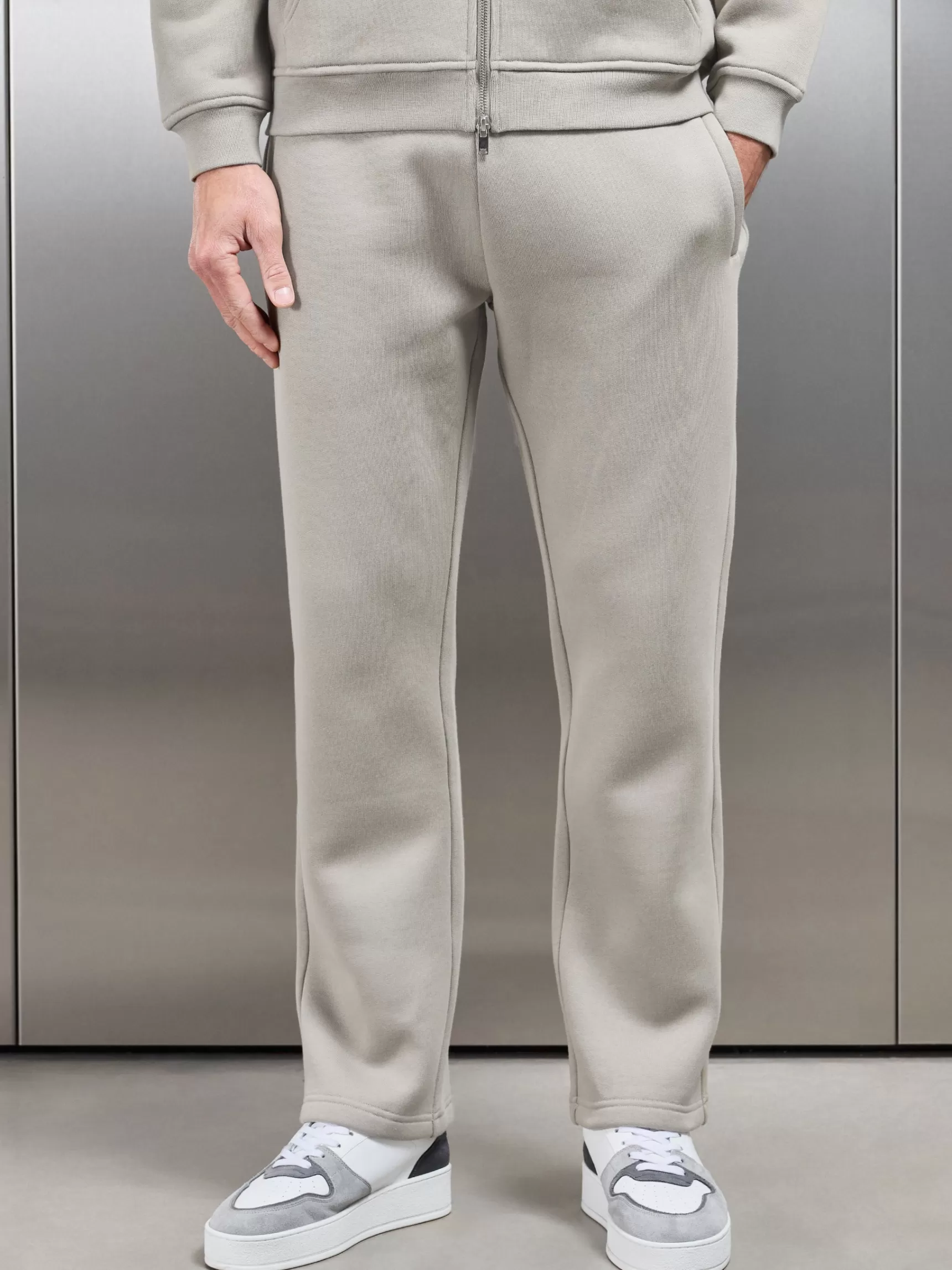 New ARNE Relaxed Fit Straight Leg Jogger - Stone