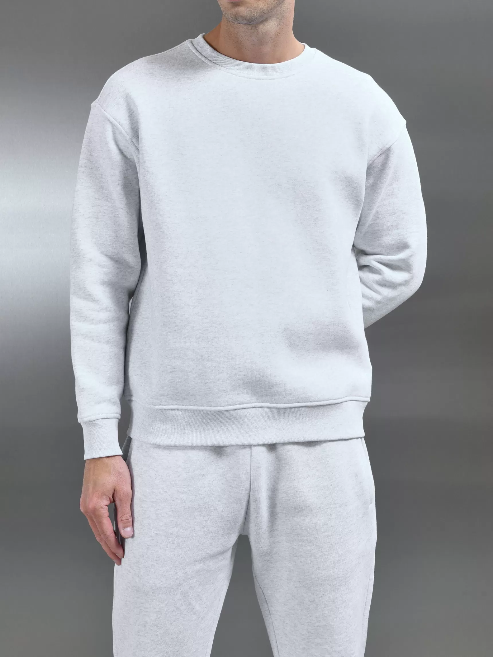 Store ARNE Relaxed Fit Sweatshirt - Marl Grey MarlGrey
