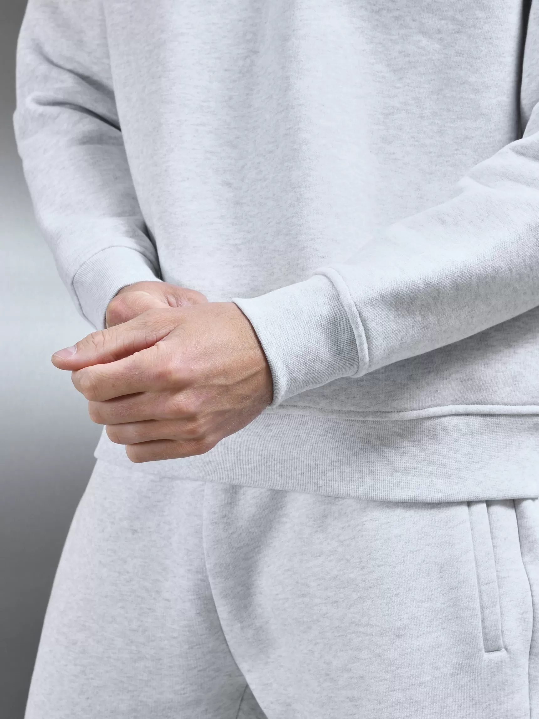 Store ARNE Relaxed Fit Sweatshirt - Marl Grey MarlGrey