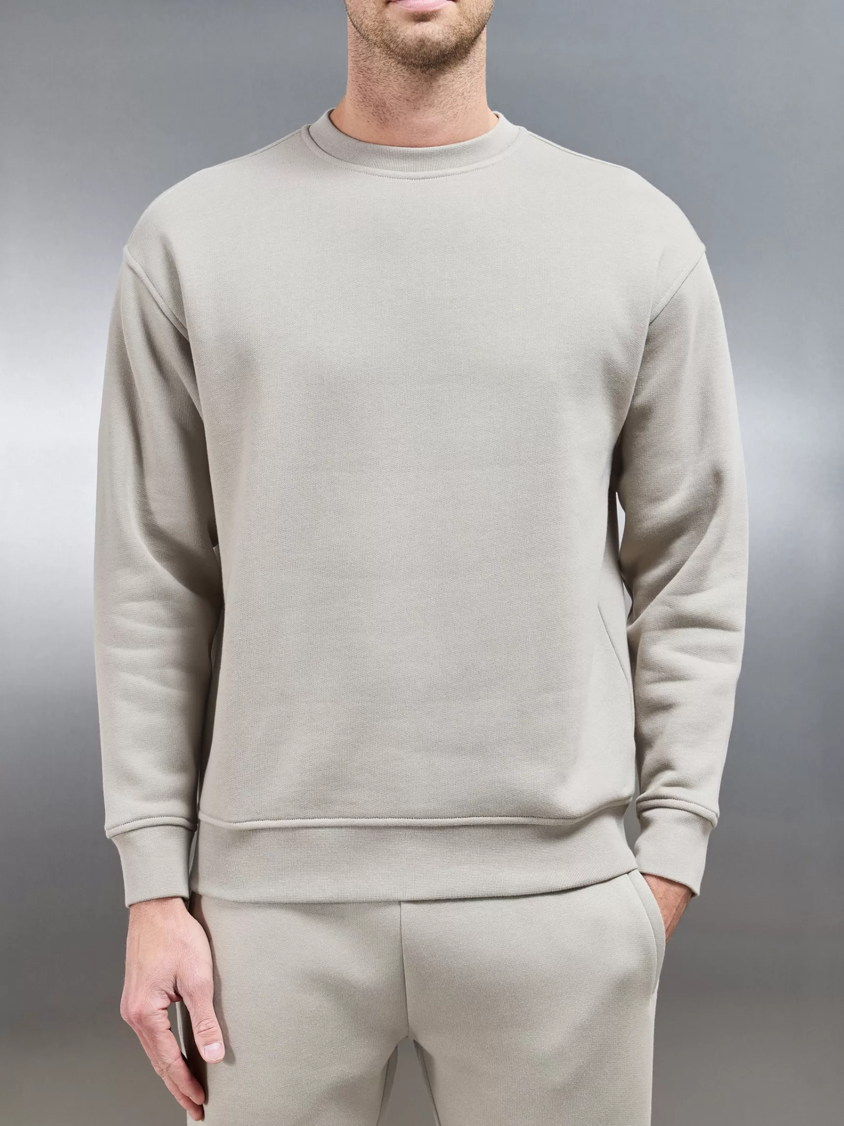 Clearance ARNE Relaxed Fit Sweatshirt - Stone