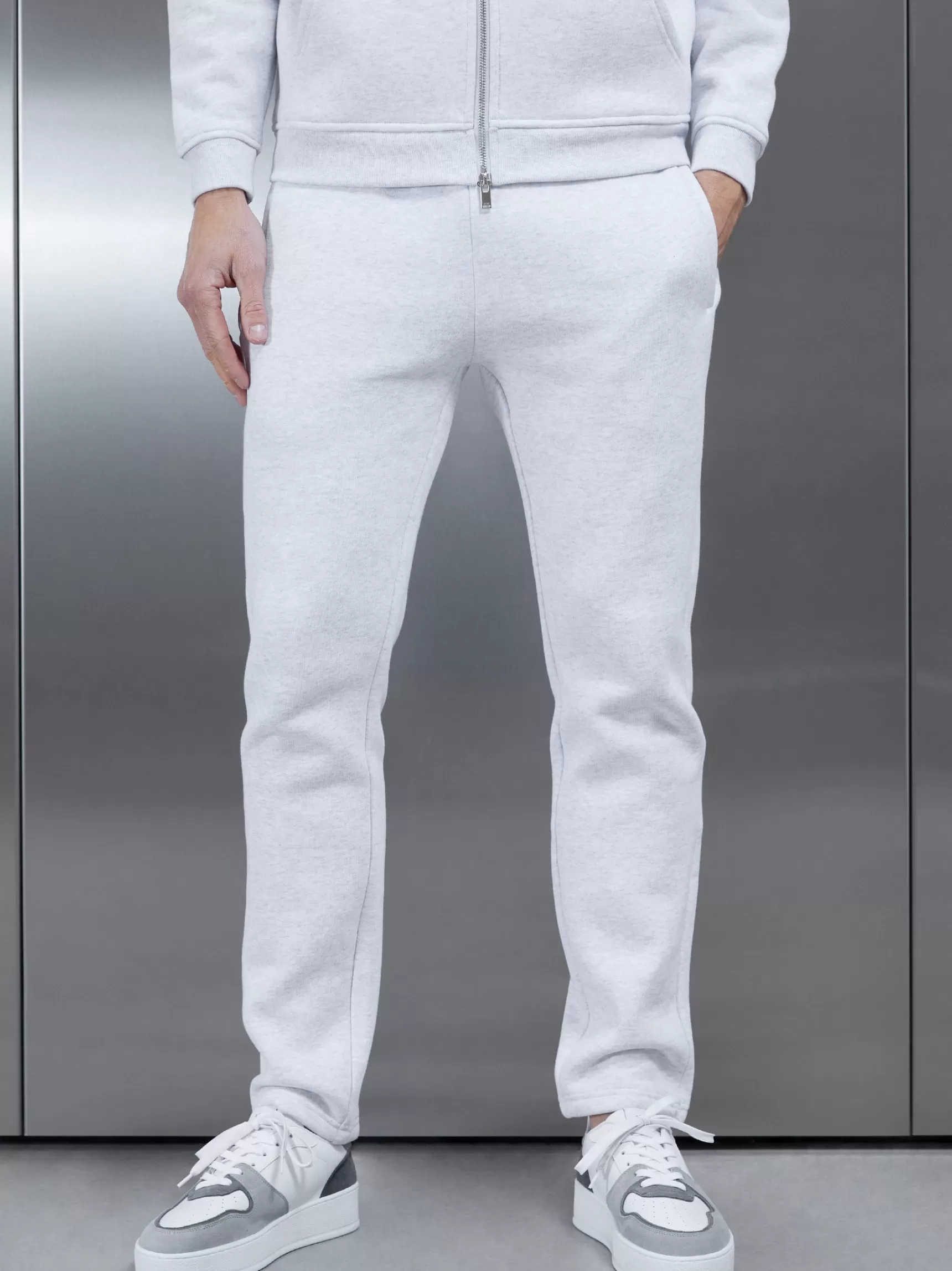 Clearance ARNE Relaxed Fit Tapered Leg Jogger - Marl Grey MarlGrey