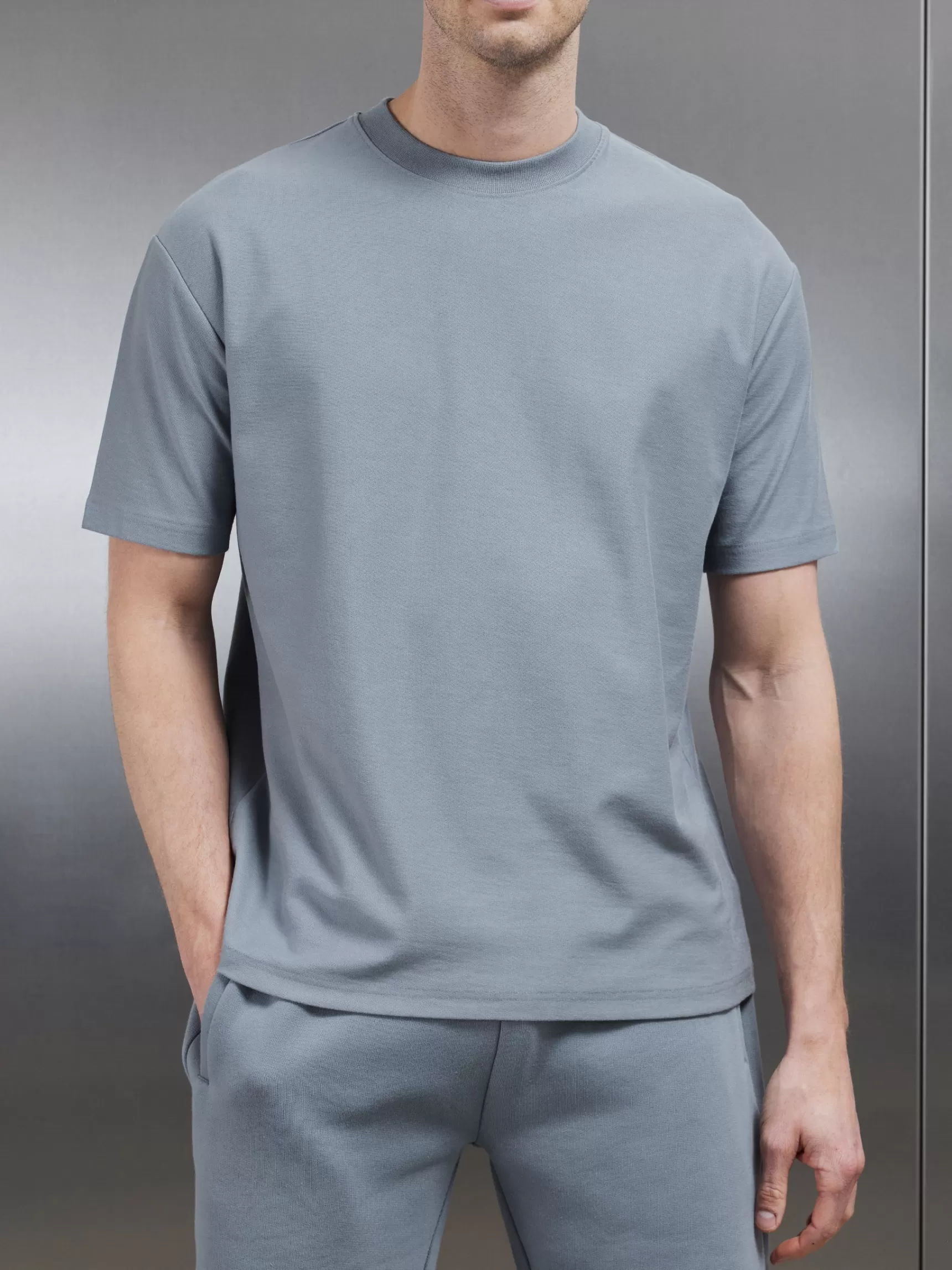 Hot ARNE Relaxed Fit T-Shirt - Coast Blue CoastBlue