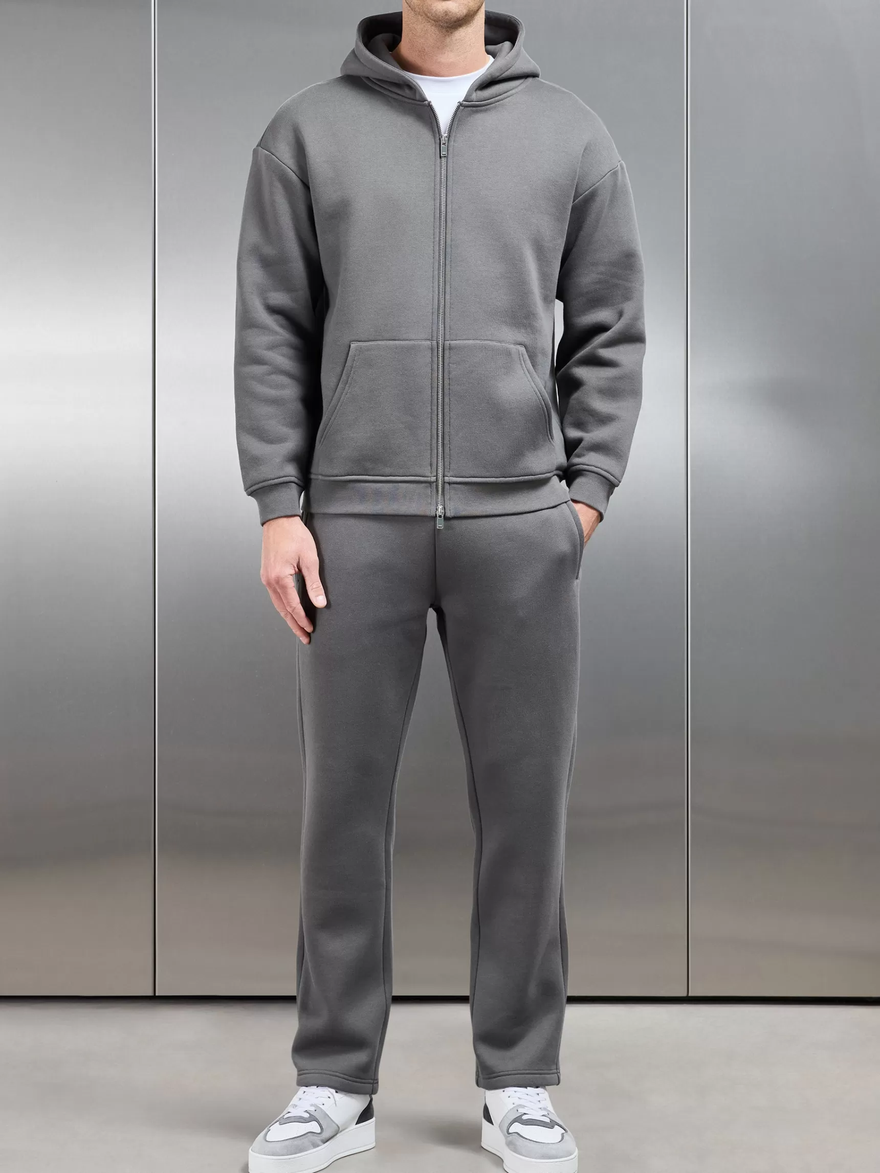 Flash Sale ARNE Relaxed Zip Through Hoodie - Grey