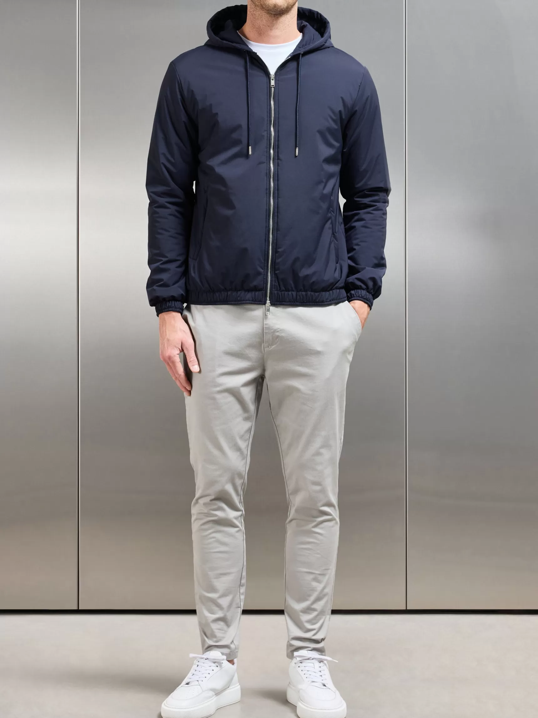 Online ARNE Shell Padded Windbreaker - Navy