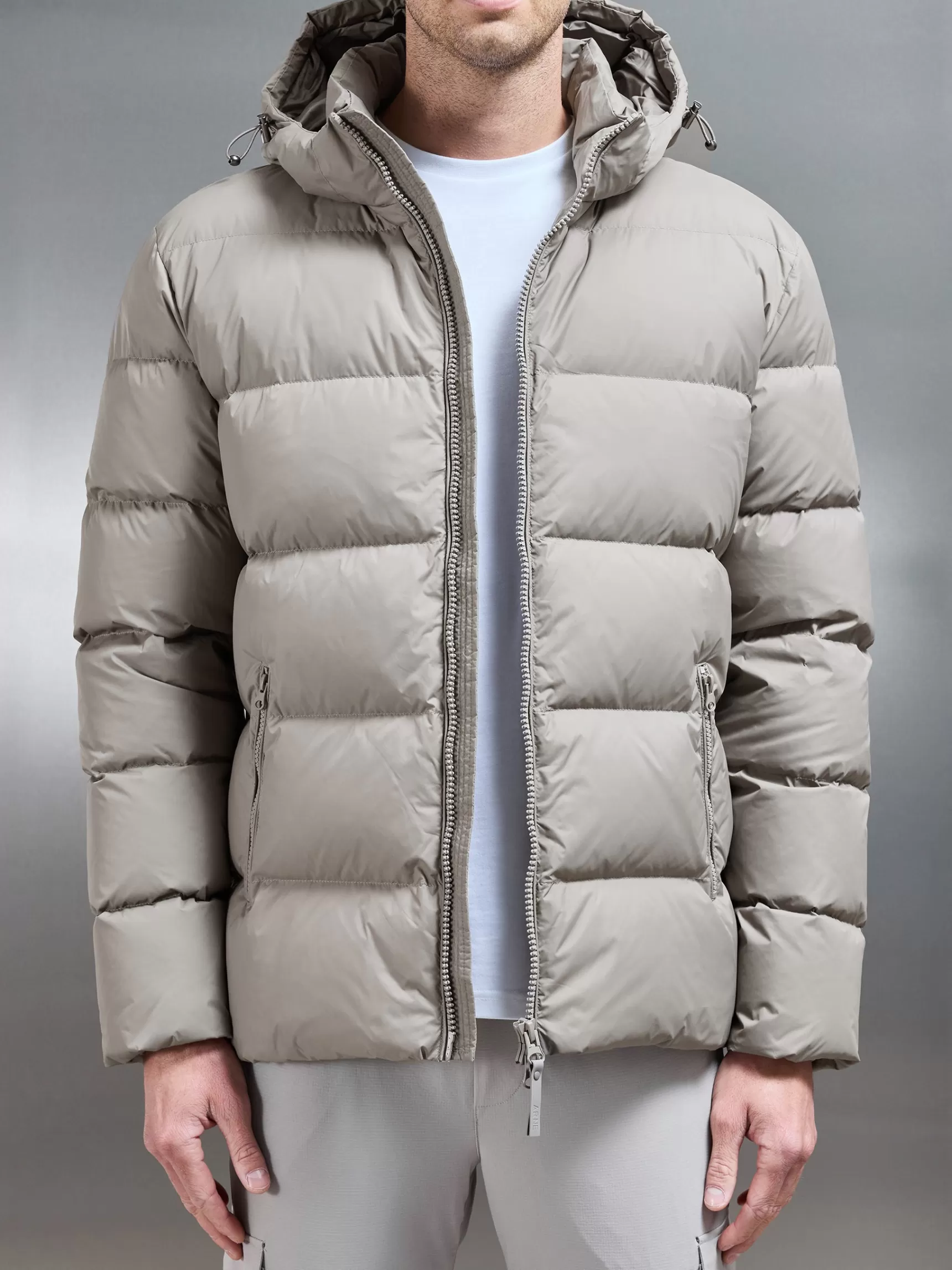Outlet ARNE Short Down Jacket - Taupe