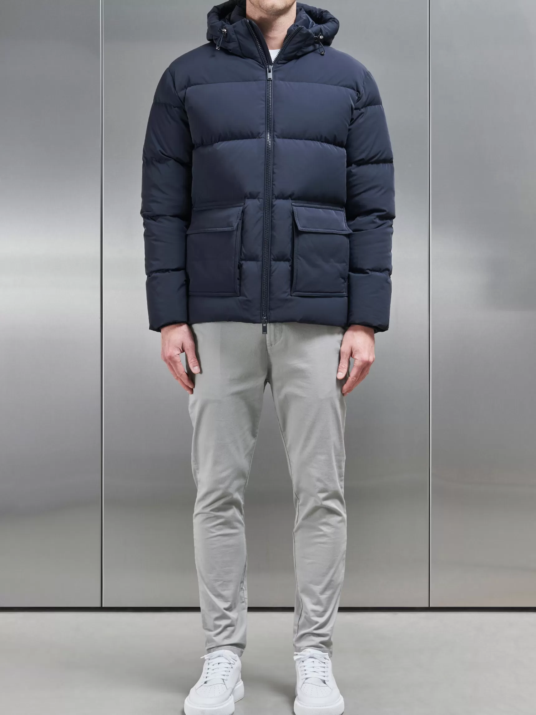 Sale ARNE Short Down Parka - Navy