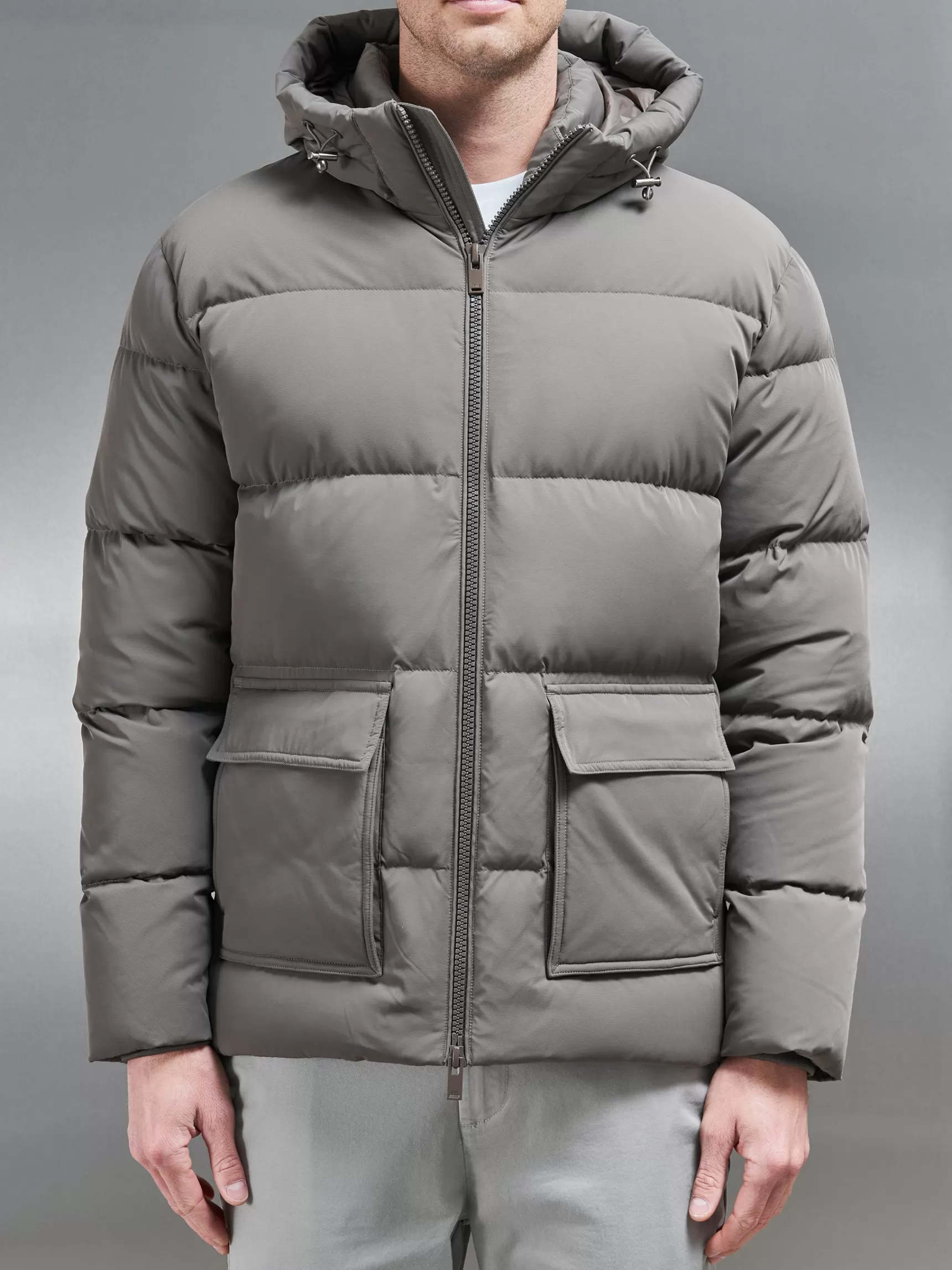 New ARNE Short Down Parka - Olive