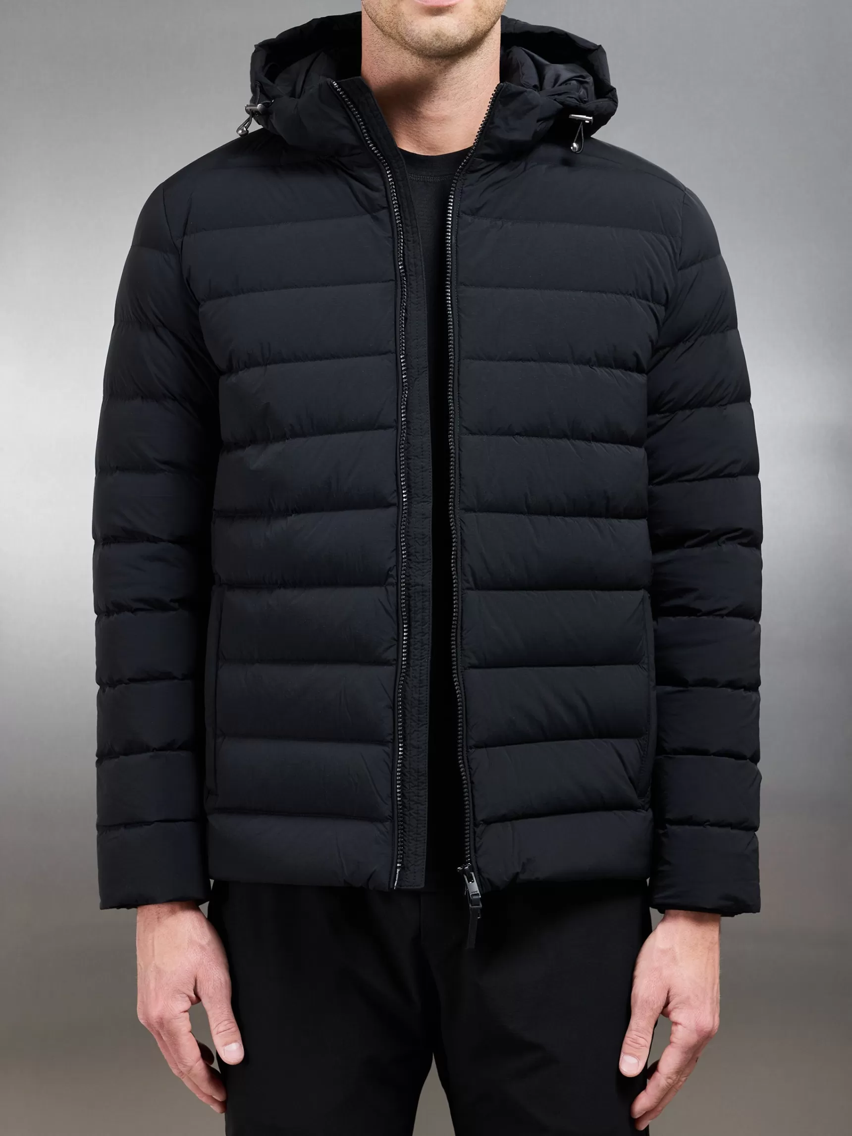 Outlet ARNE Short Technical Down Jacket - Black