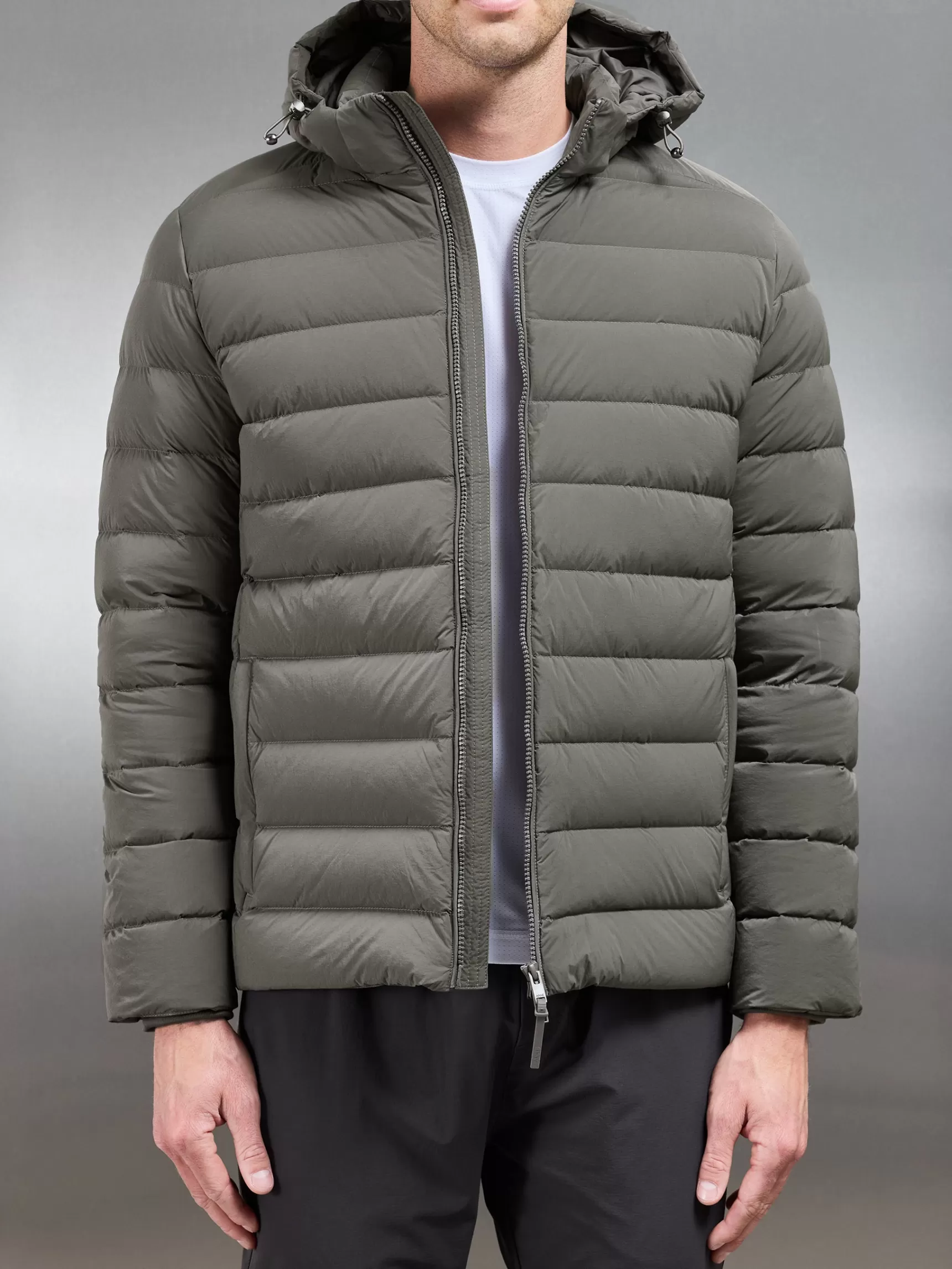 Fashion ARNE Short Technical Down Jacket - Olive
