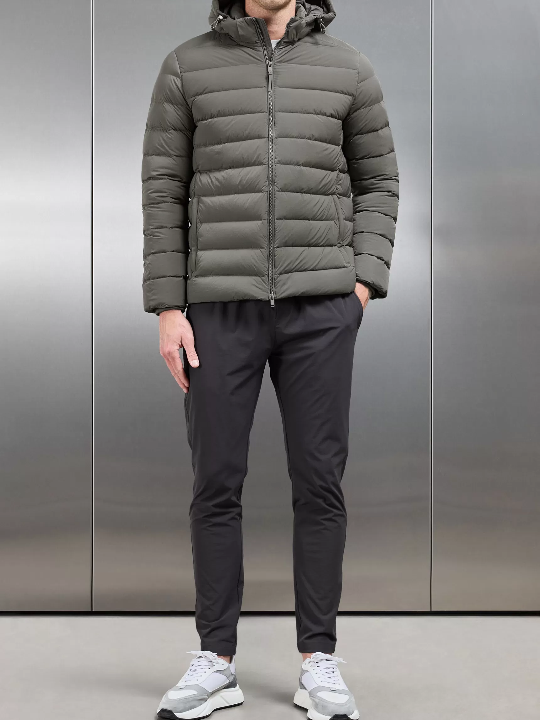 Fashion ARNE Short Technical Down Jacket - Olive
