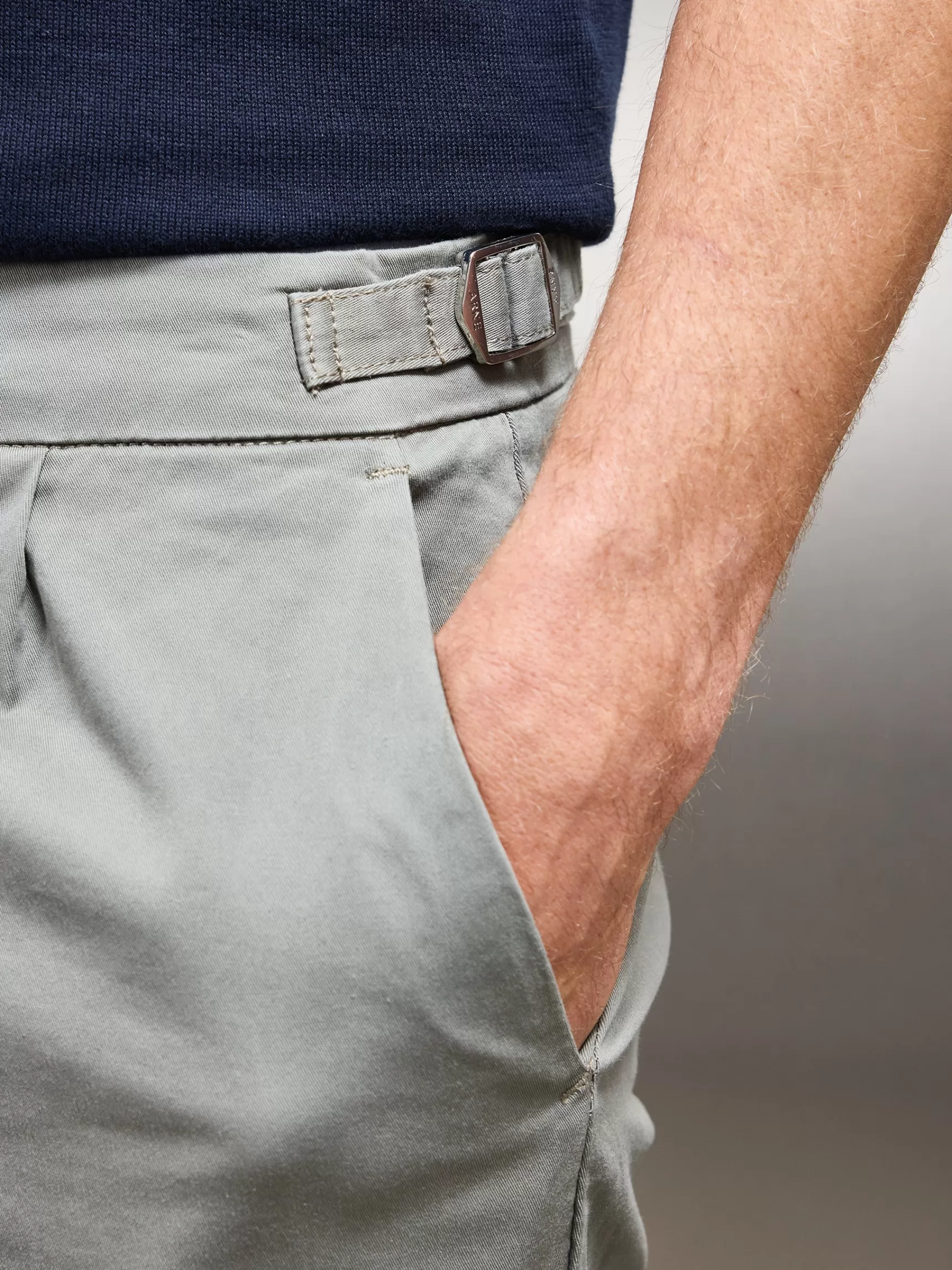 Flash Sale ARNE Side Adjuster Tailored Chino Trouser - Olive