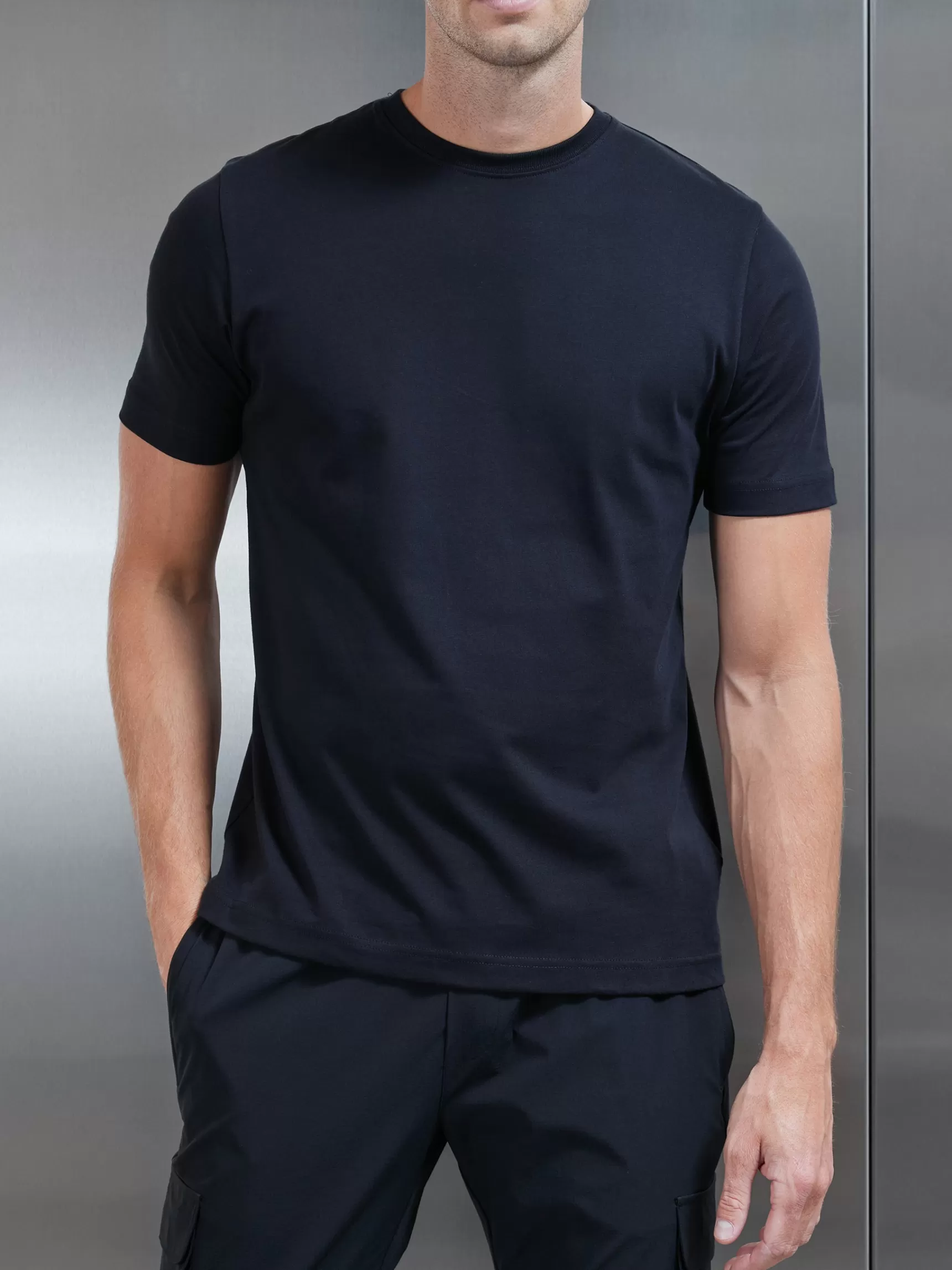New ARNE Slim Fit Cotton T-shirt - Black