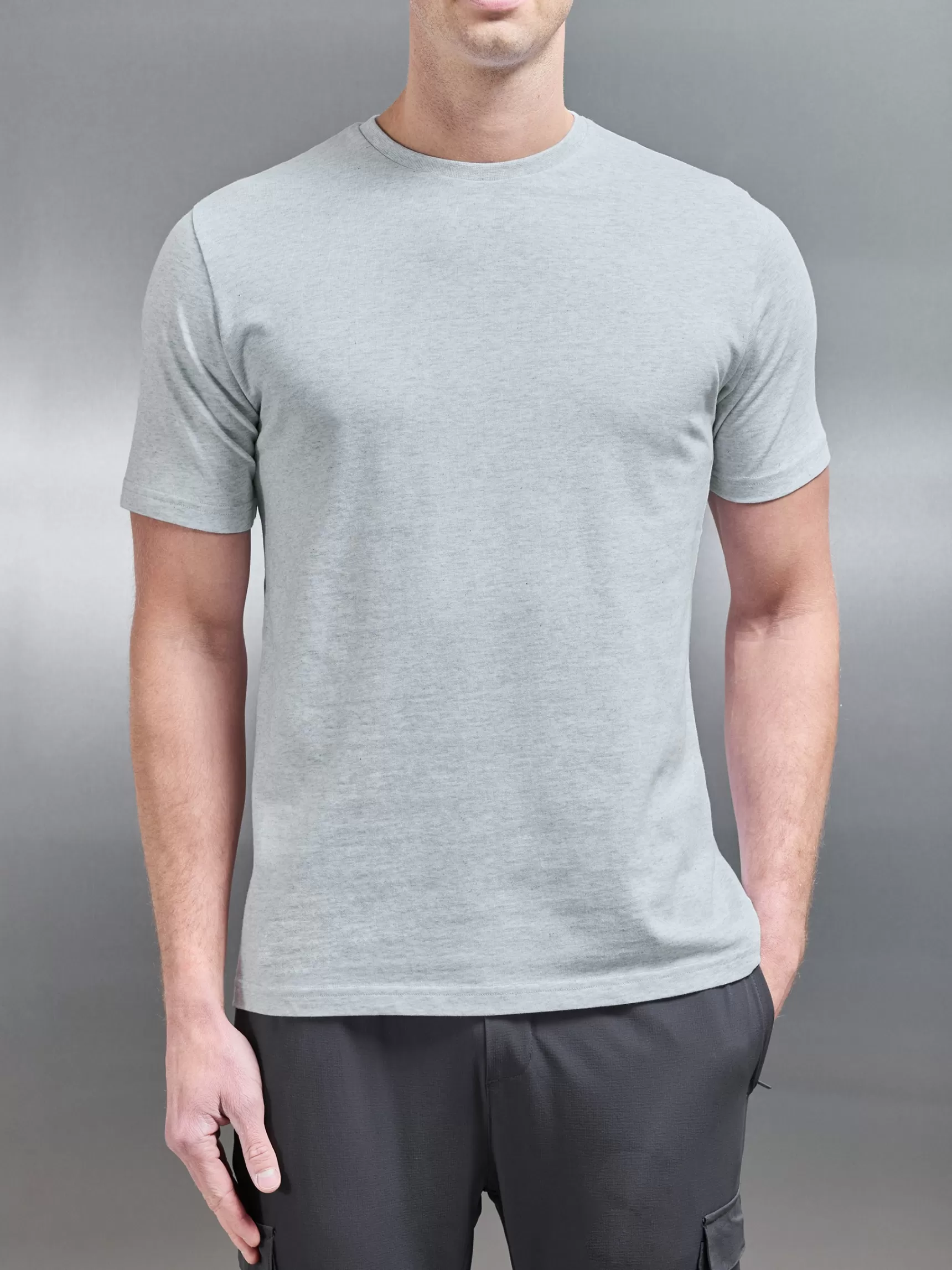 Discount ARNE Slim Fit Cotton T-shirt - Marl Grey MarlGrey