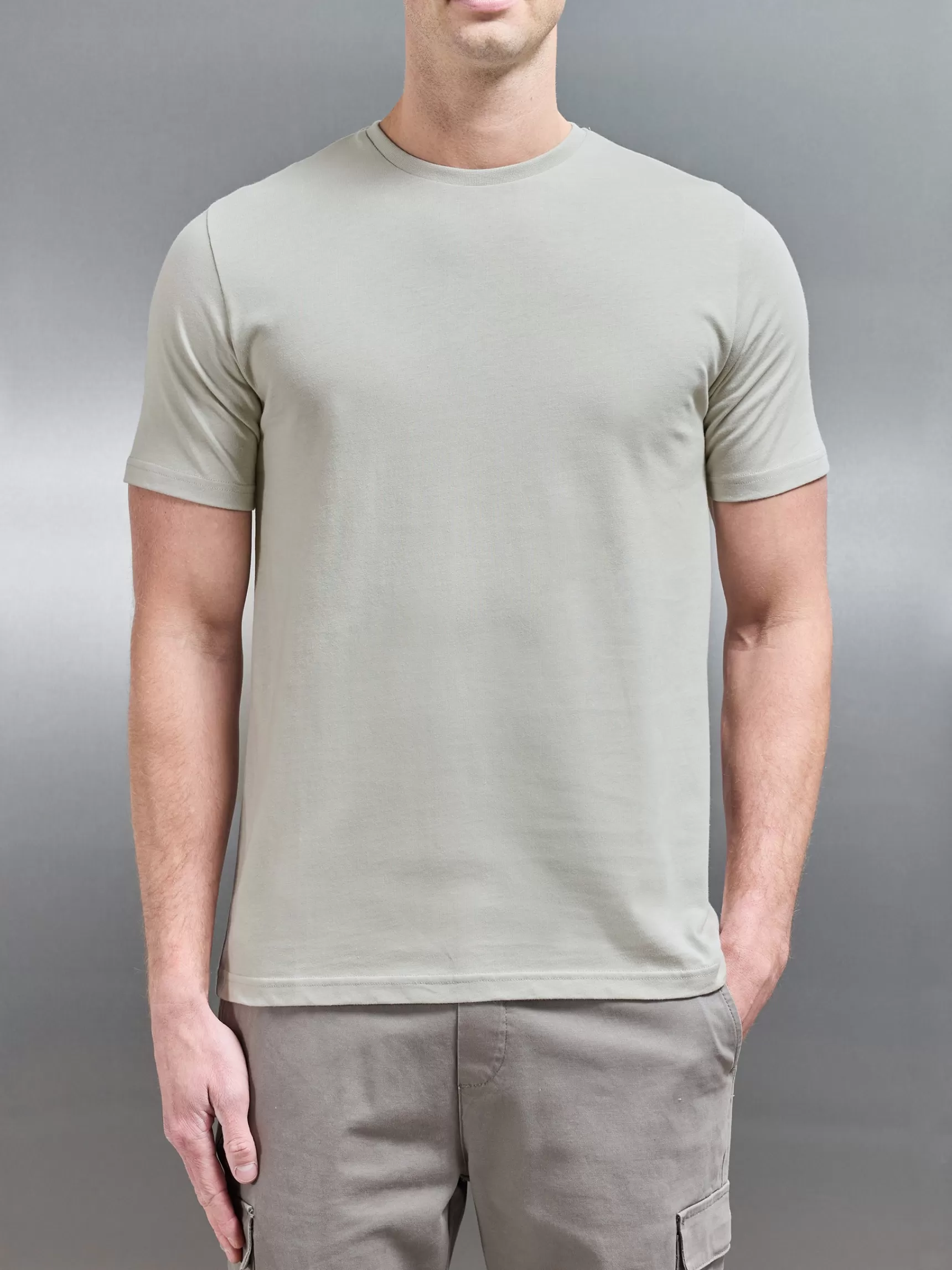 Discount ARNE Slim Fit Cotton T-shirt - Stone