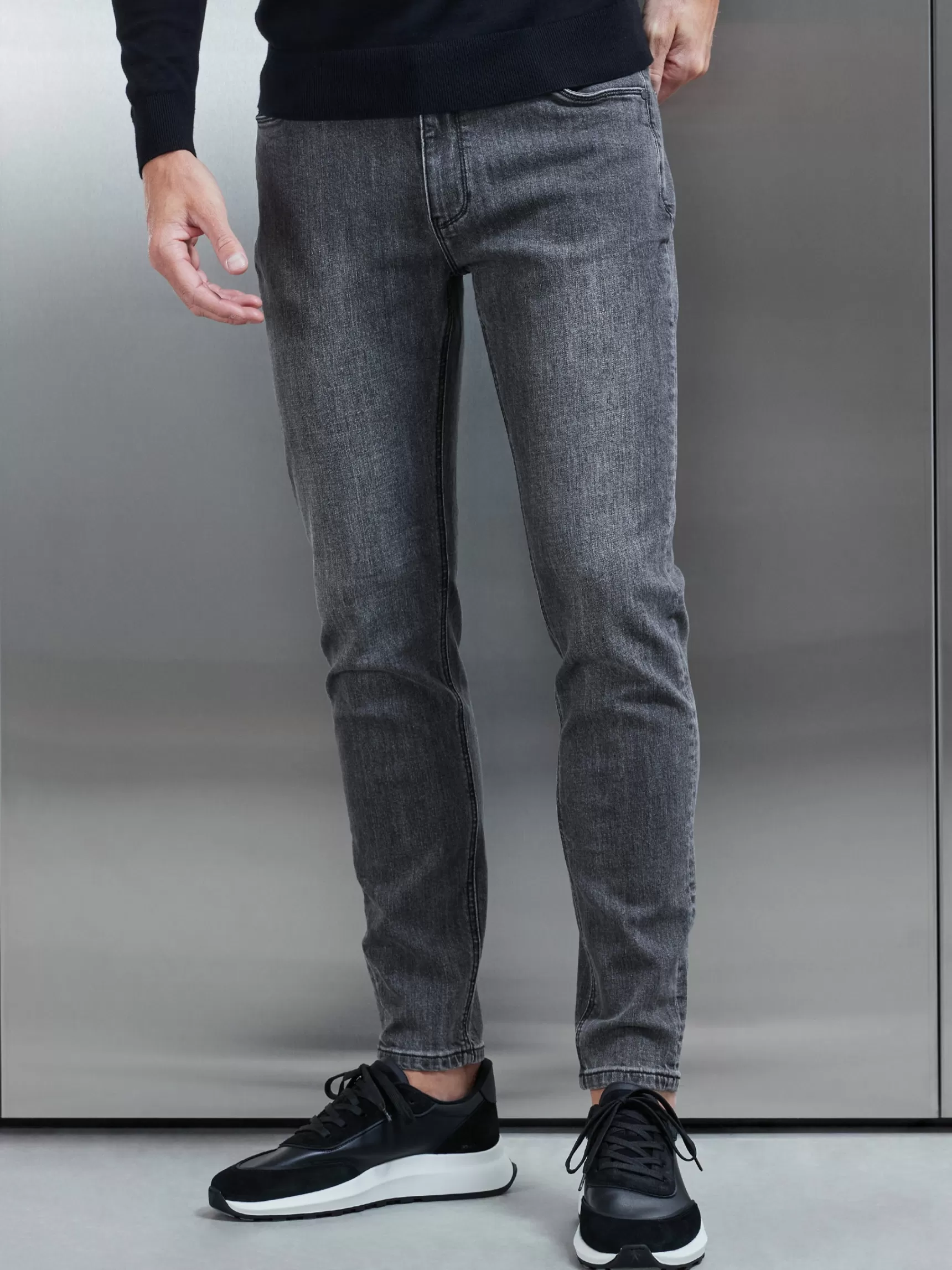 Fashion ARNE Slim Fit Denim Jeans - Grey Wash GreyWash