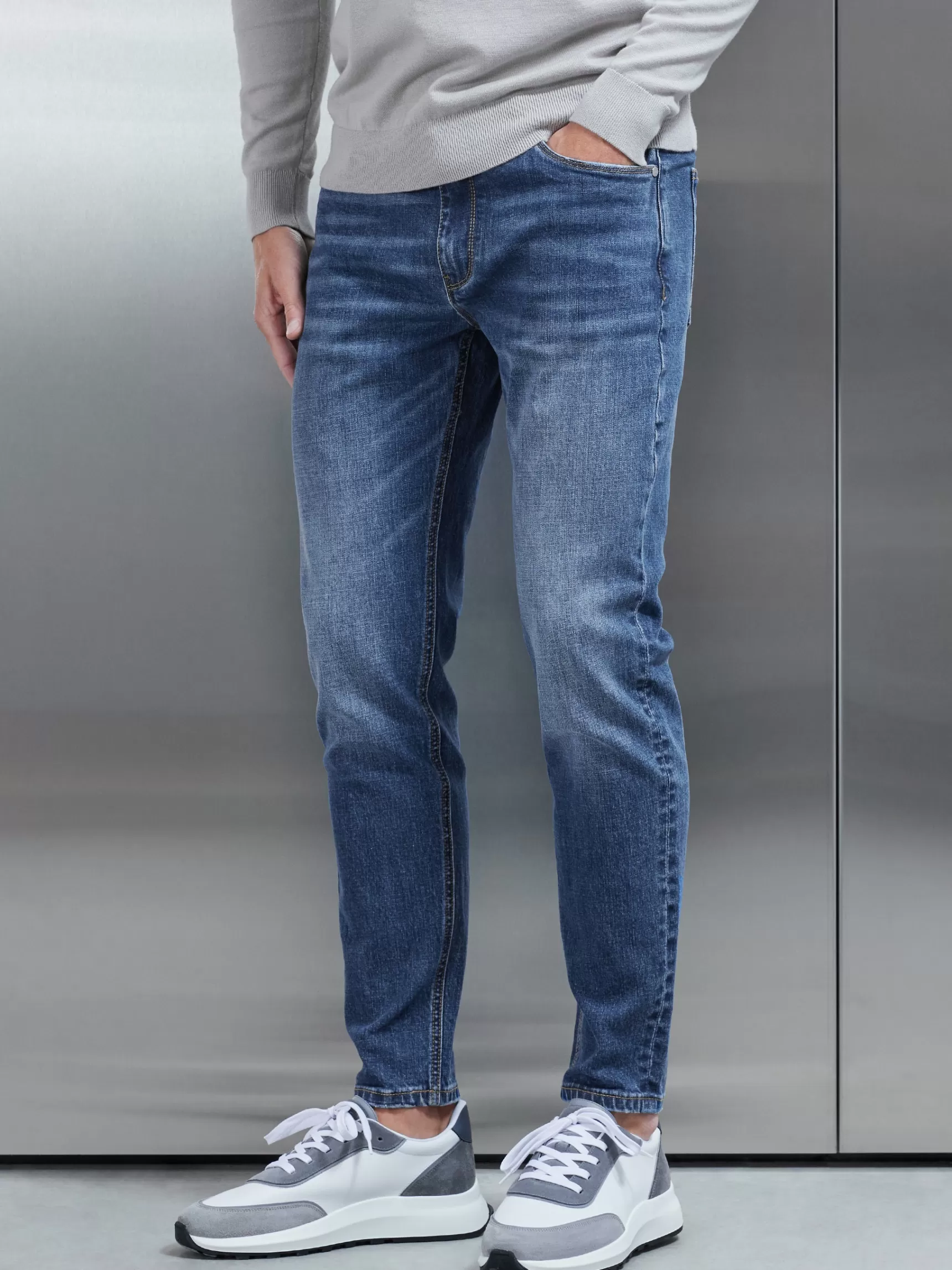 Best ARNE Slim Fit Denim Jeans - Mid Blue MidBlue