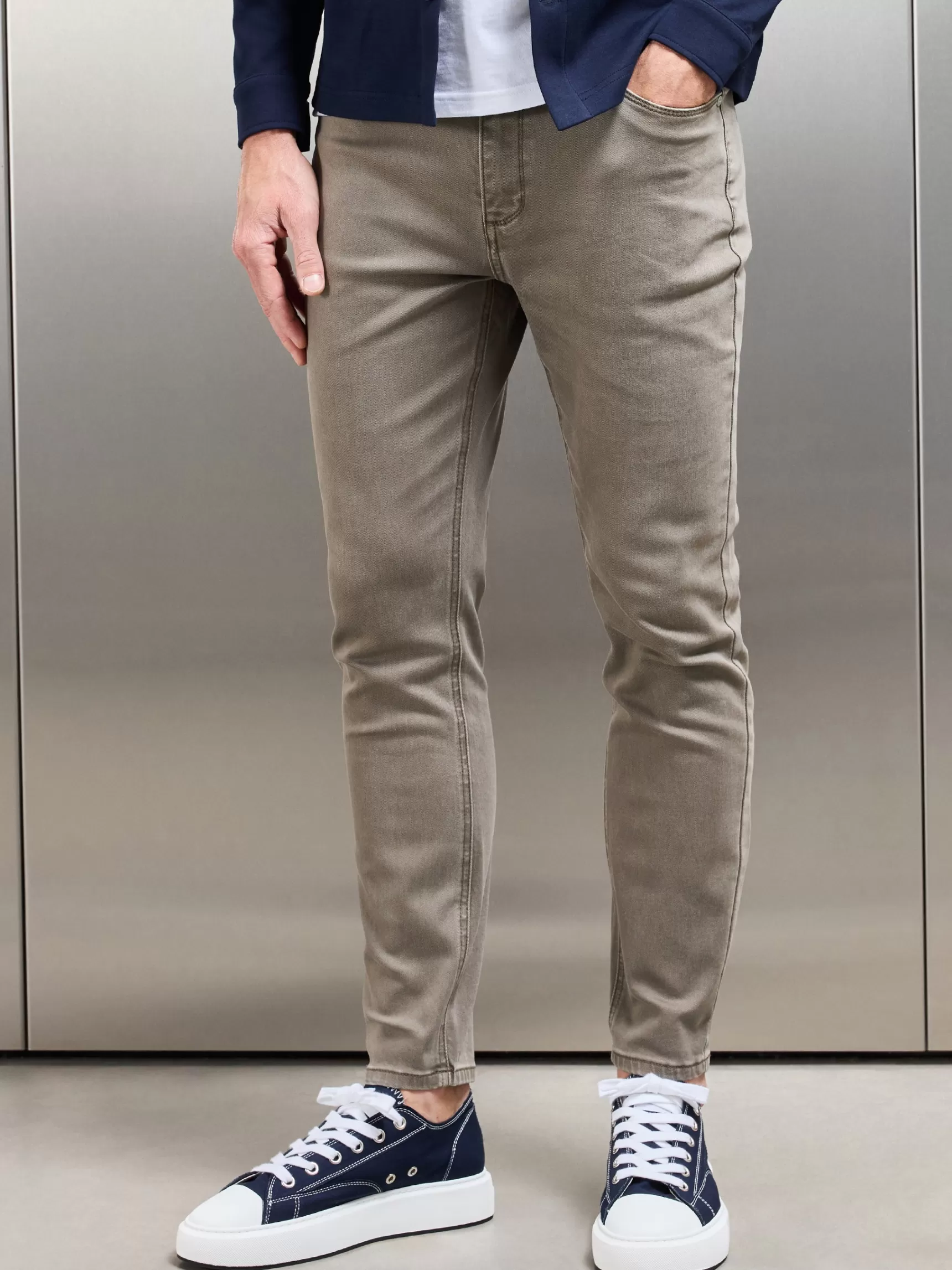 Hot ARNE Slim Fit Denim Jeans - Olive