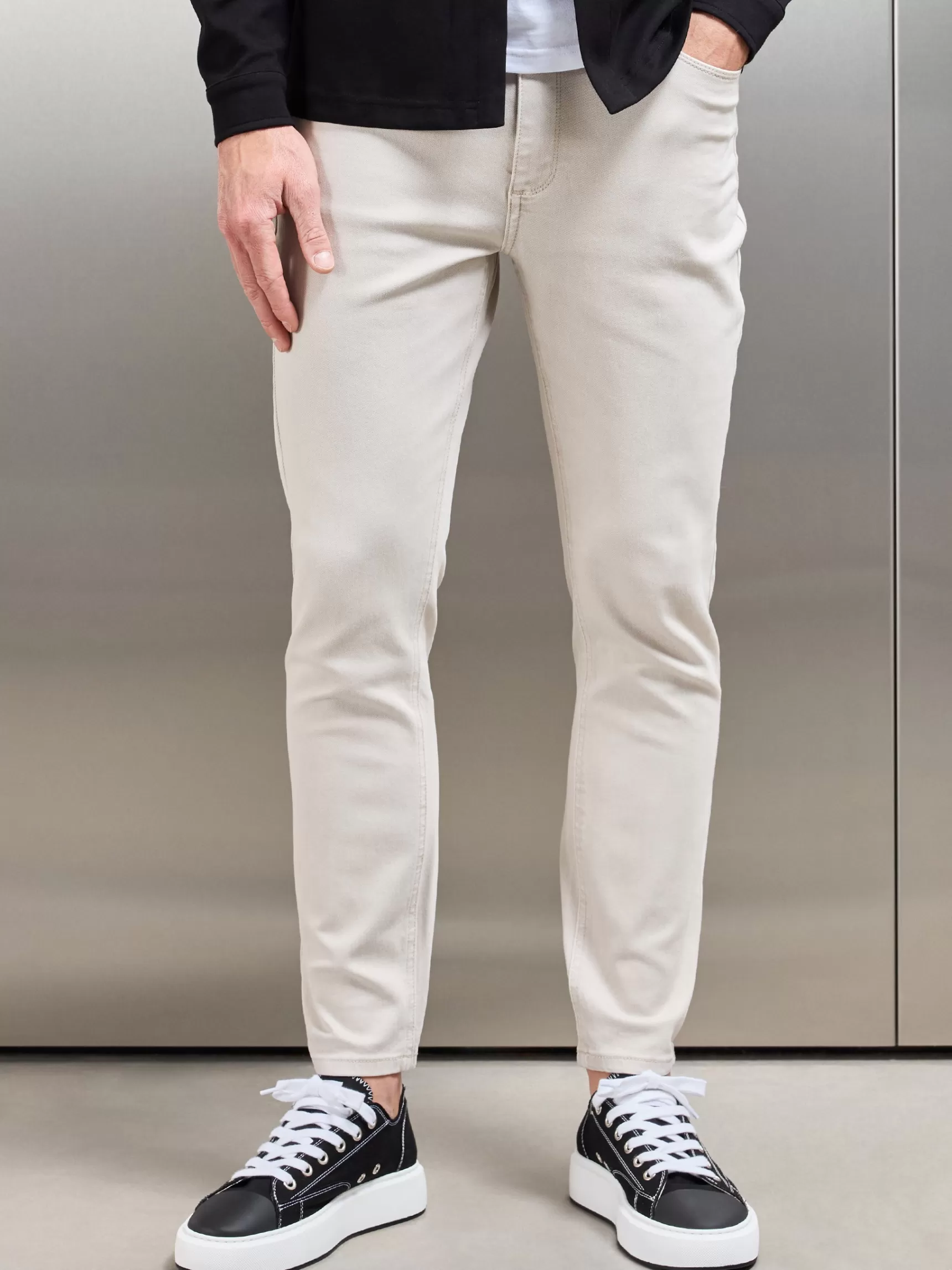 New ARNE Slim Fit Denim Jeans - Stone