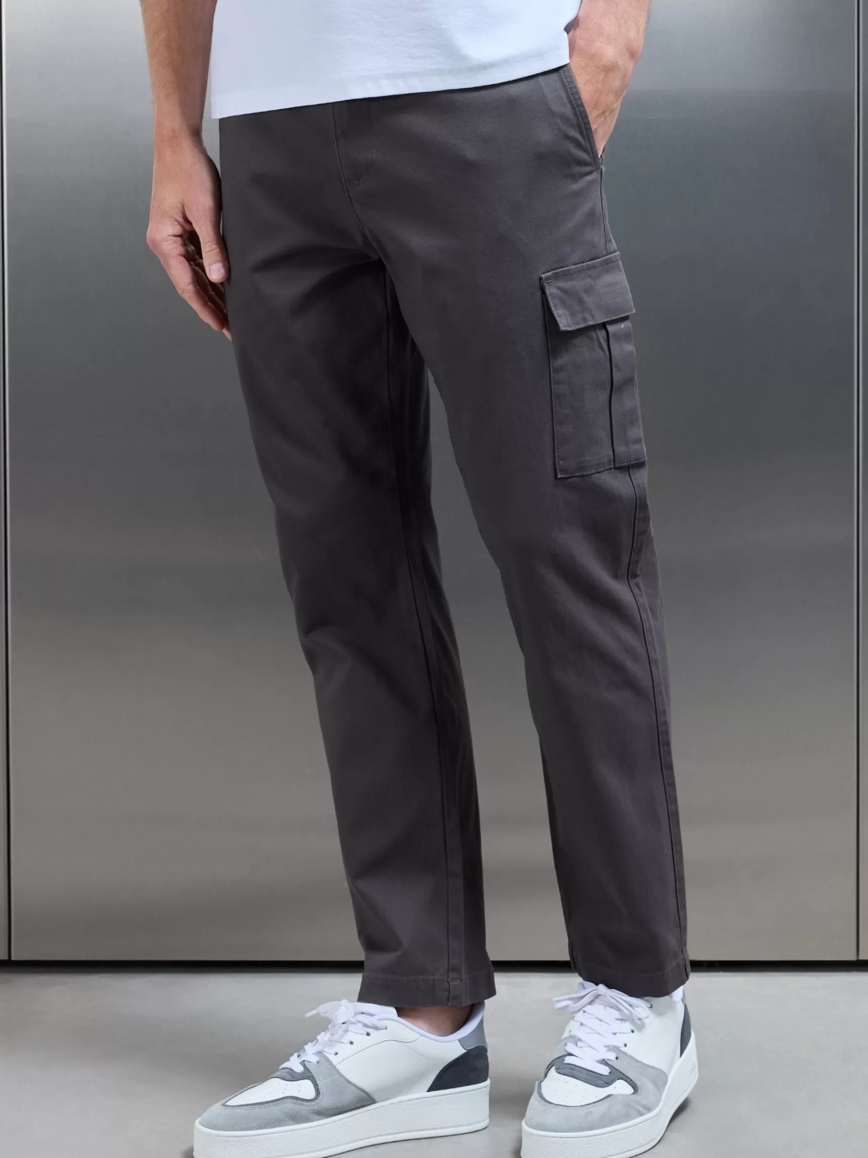 Discount ARNE Smart Relaxed Cotton Cargo Pant - Grey