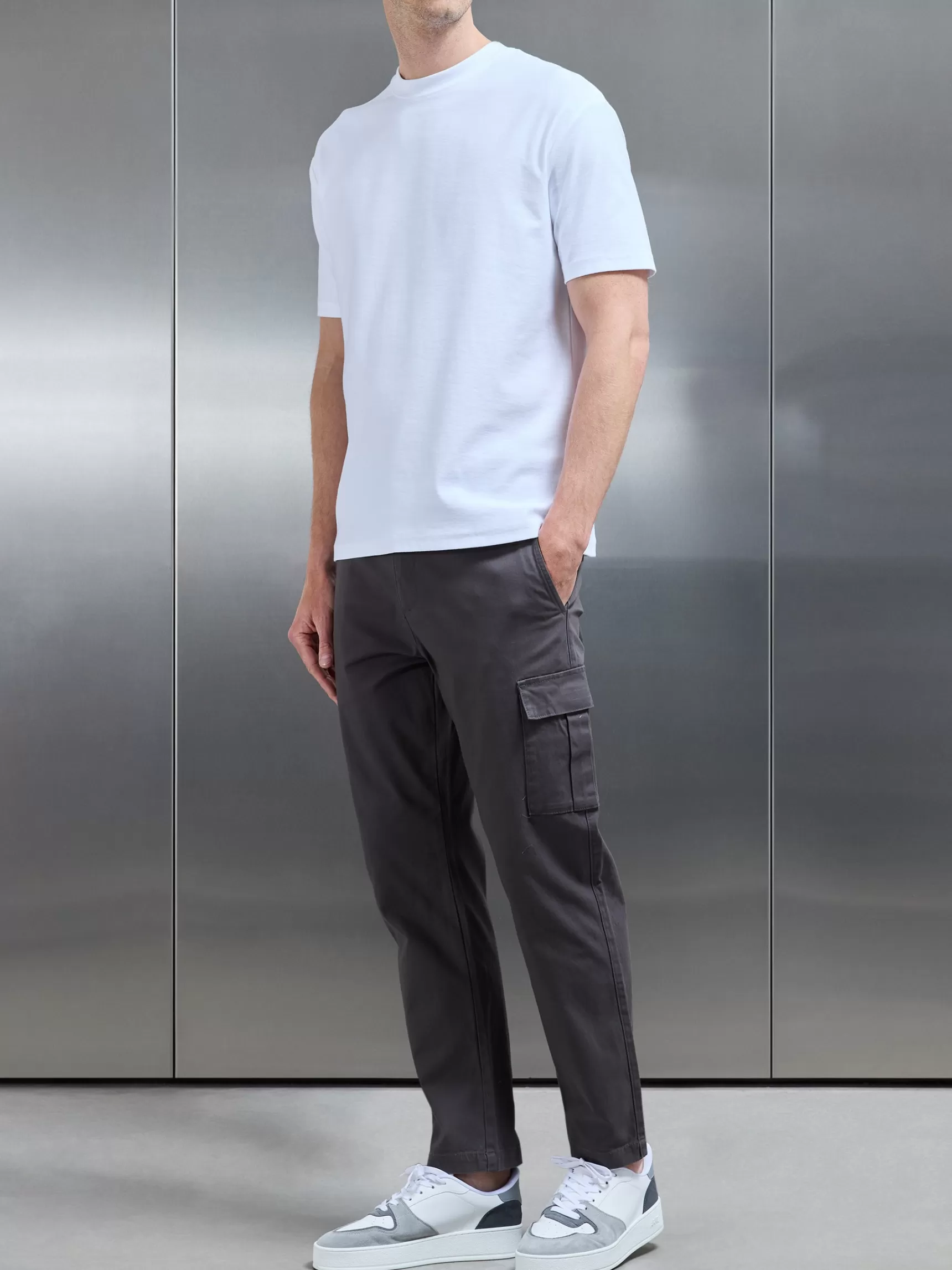 Discount ARNE Smart Relaxed Cotton Cargo Pant - Grey
