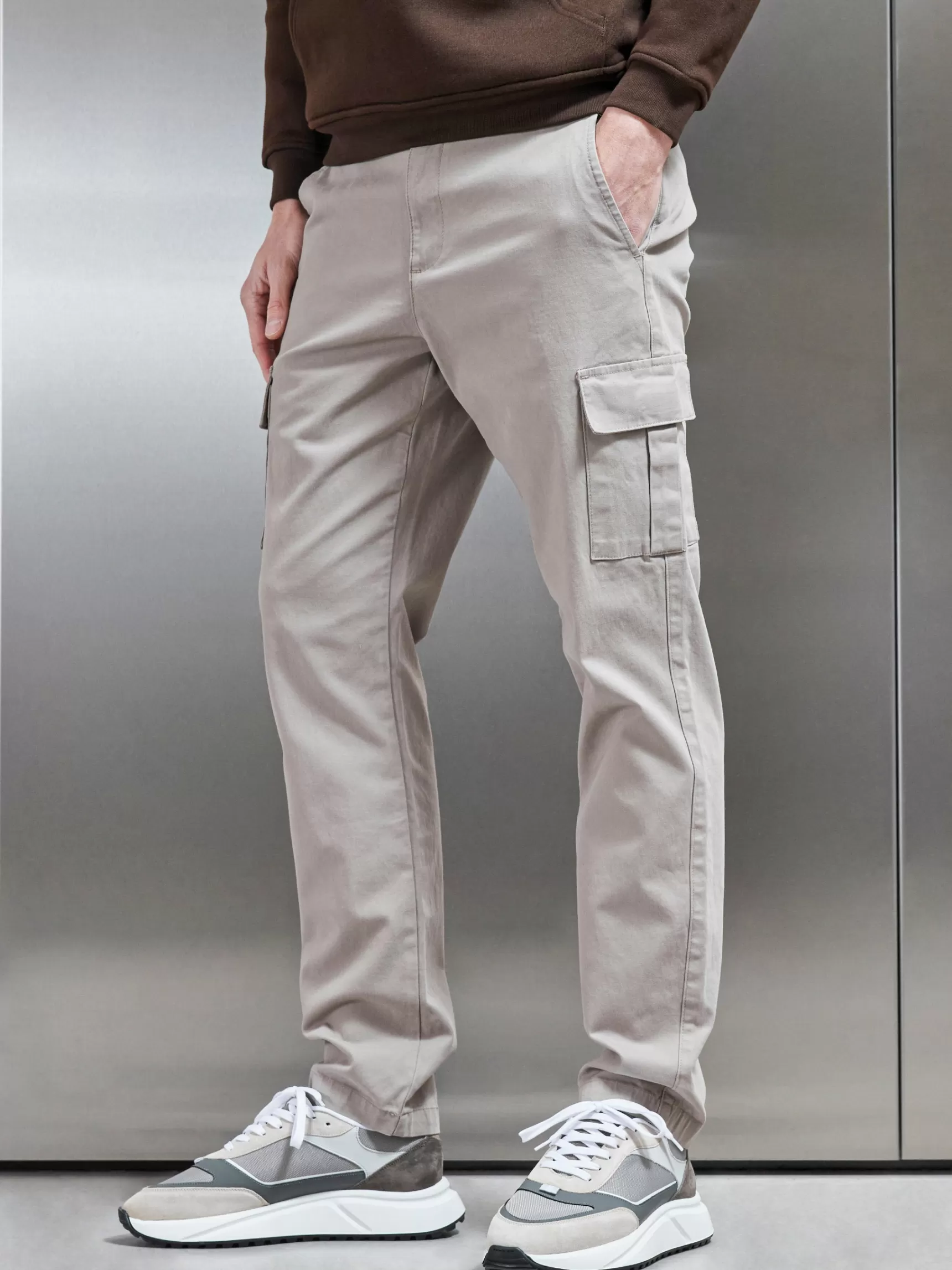 Cheap ARNE Smart Relaxed Cotton Cargo Pant - Taupe