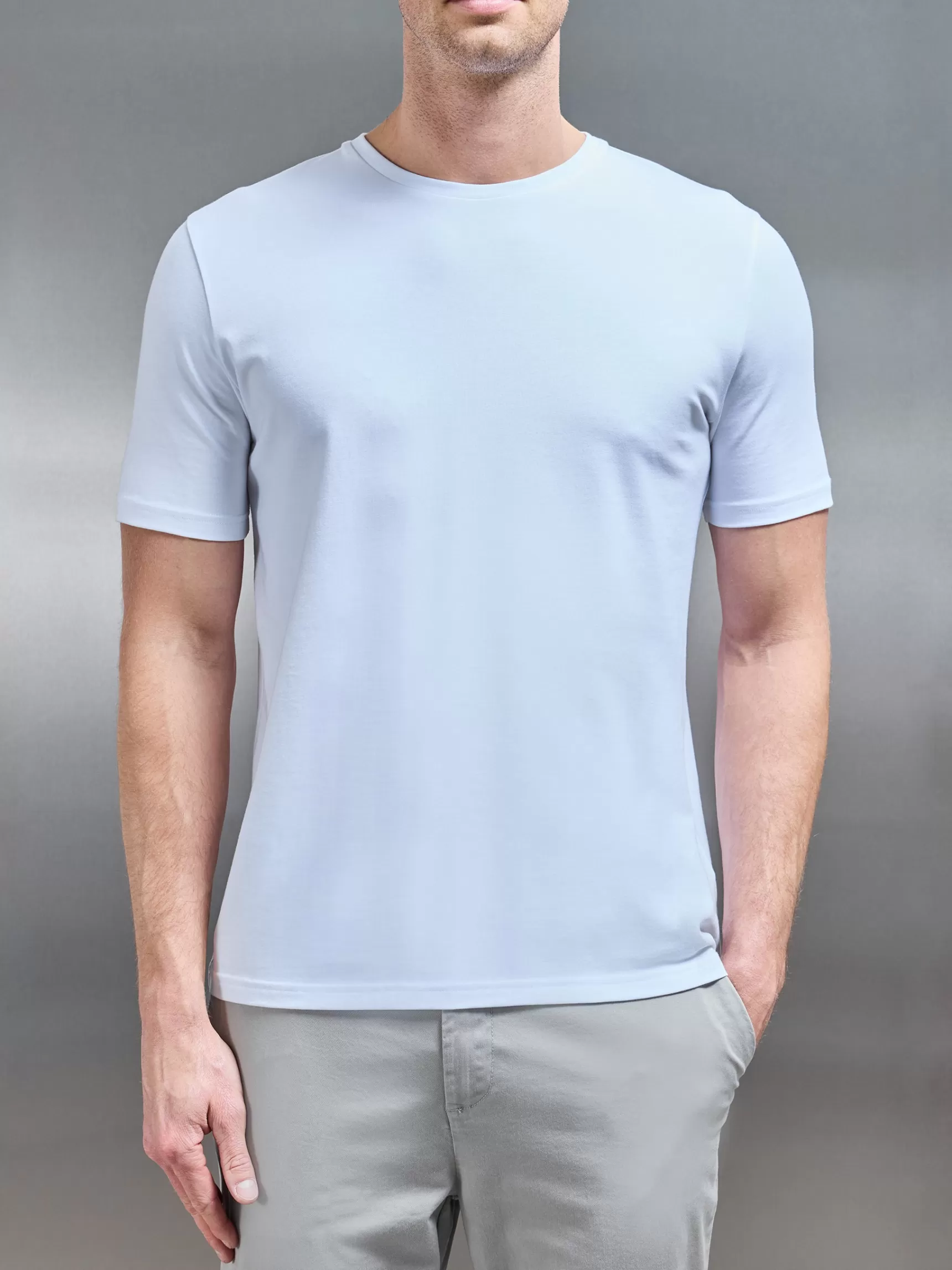 Shop ARNE Stretch Slim Fit Cotton T-Shirt - White