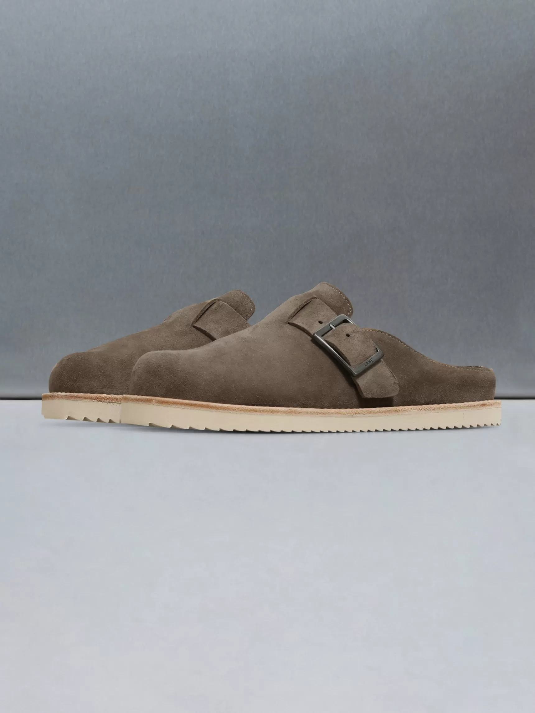 Hot ARNE Suede Mule - Taupe