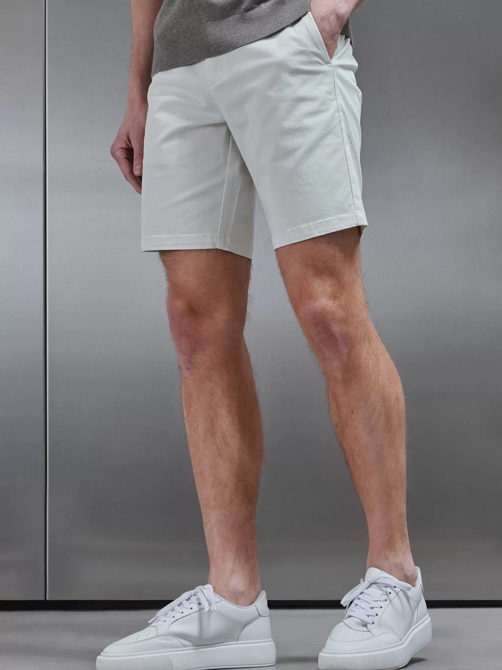 Outlet ARNE Tailored Chino Short - Off White OffWhite