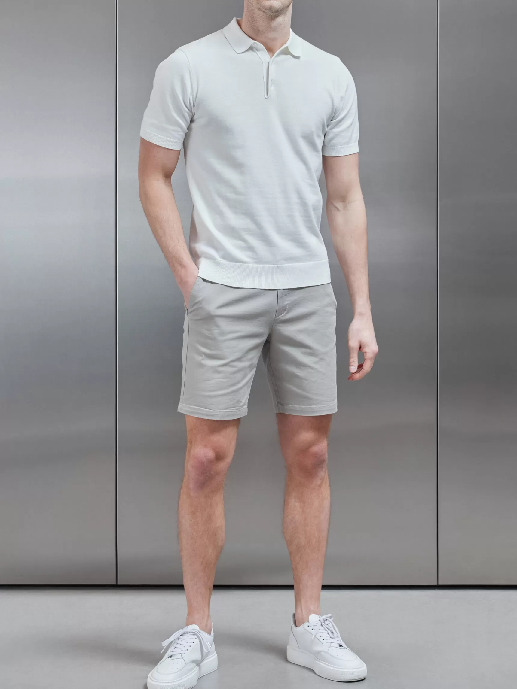 Discount ARNE Tailored Chino Short - Stone
