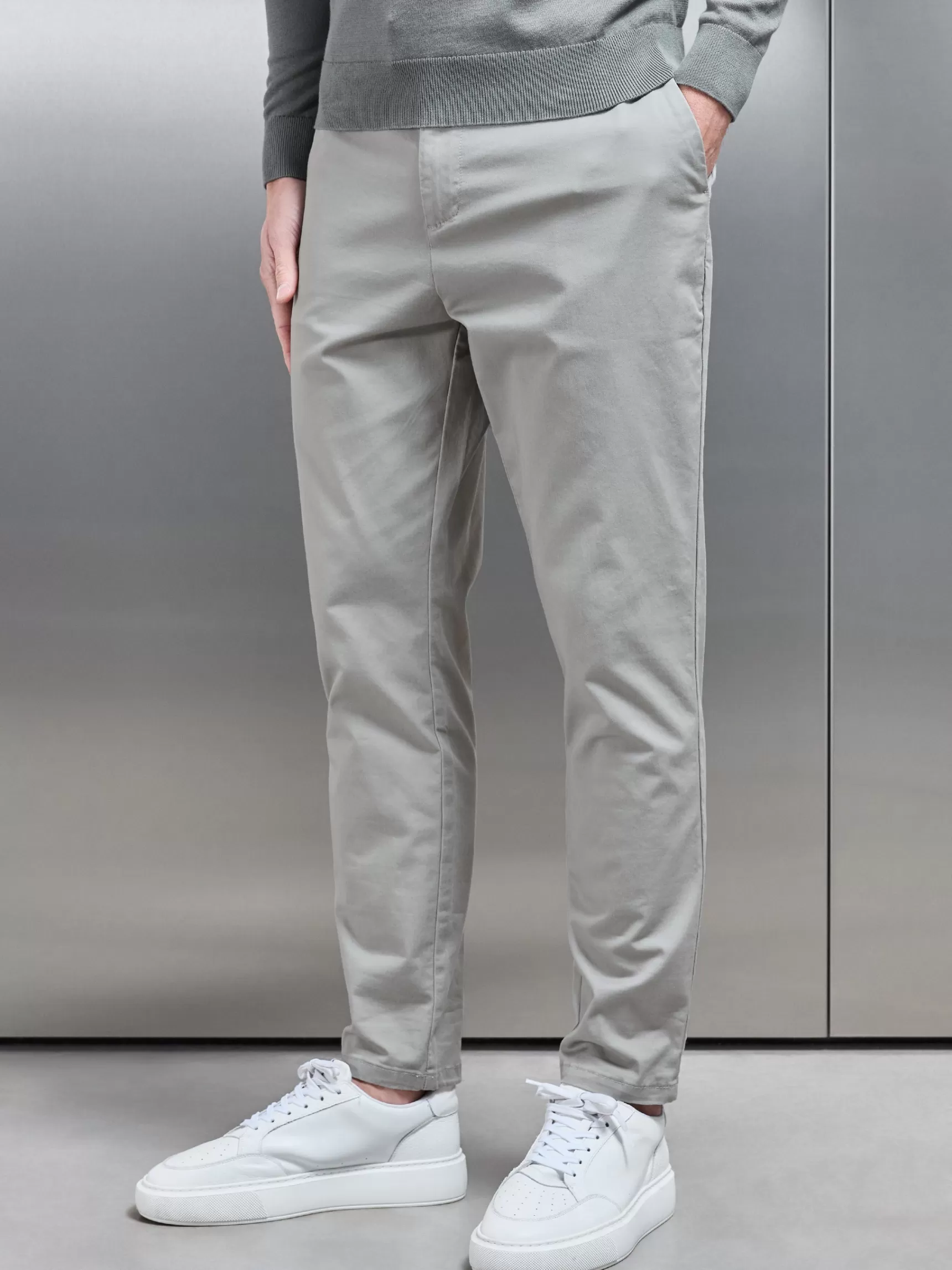 Clearance ARNE Tailored Chino Trouser - Stone