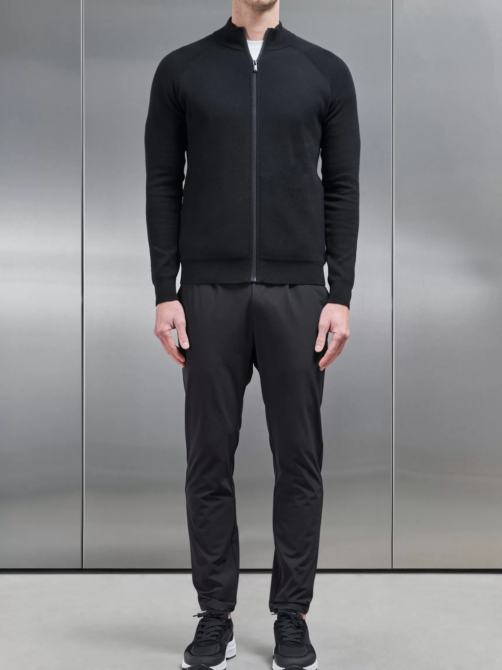 Best Sale ARNE Technical Stretch Chino Trouser - Black