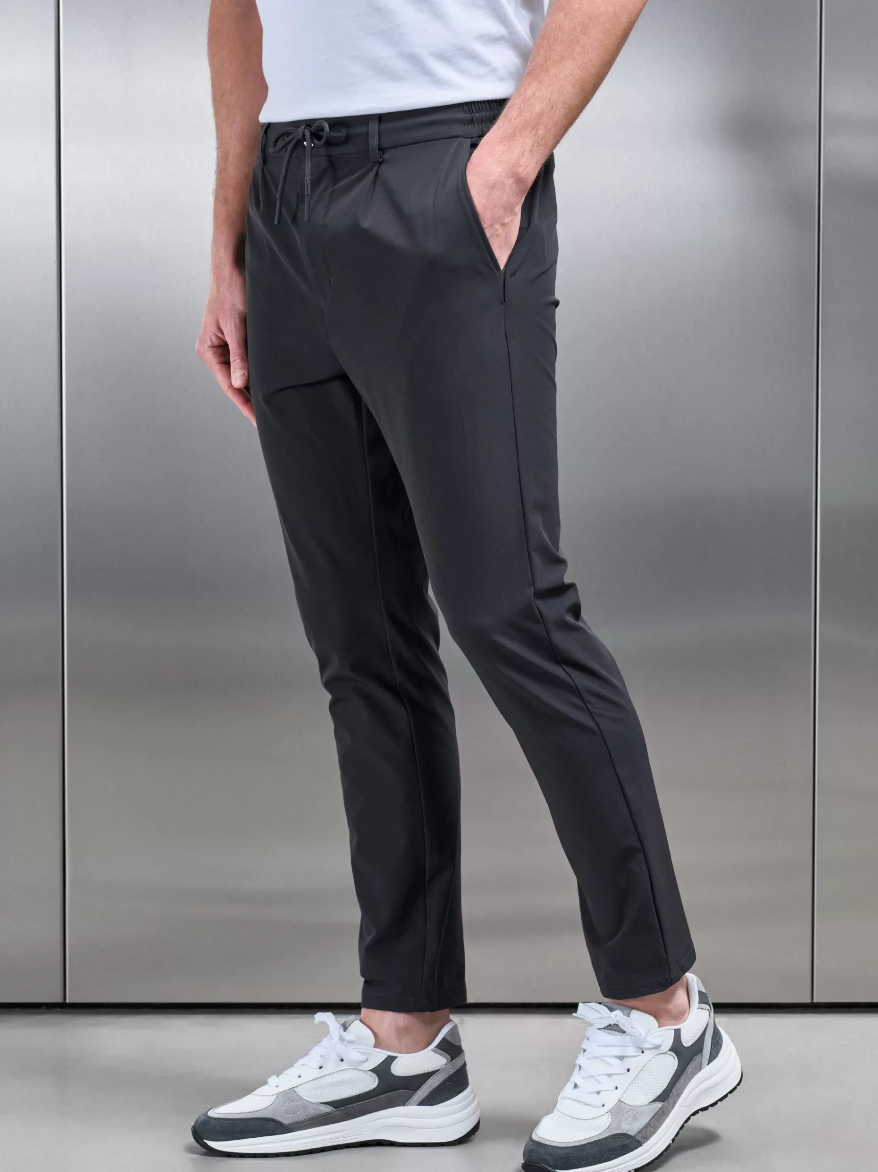 Cheap ARNE Technical Stretch Chino Trouser - Grey