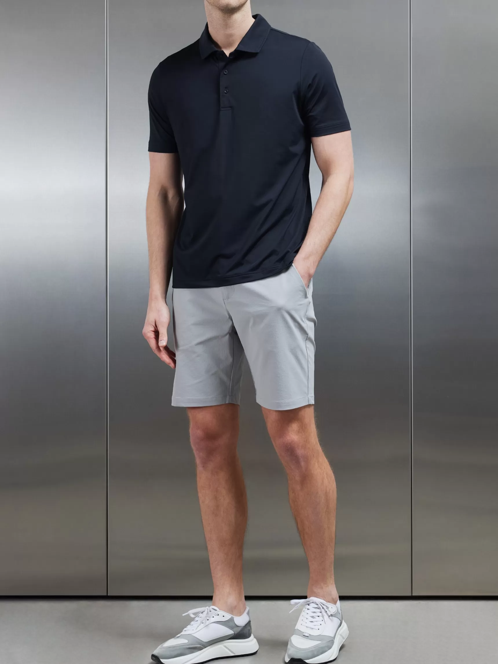Online ARNE Technical Tailored Short - Mid Grey MidGrey