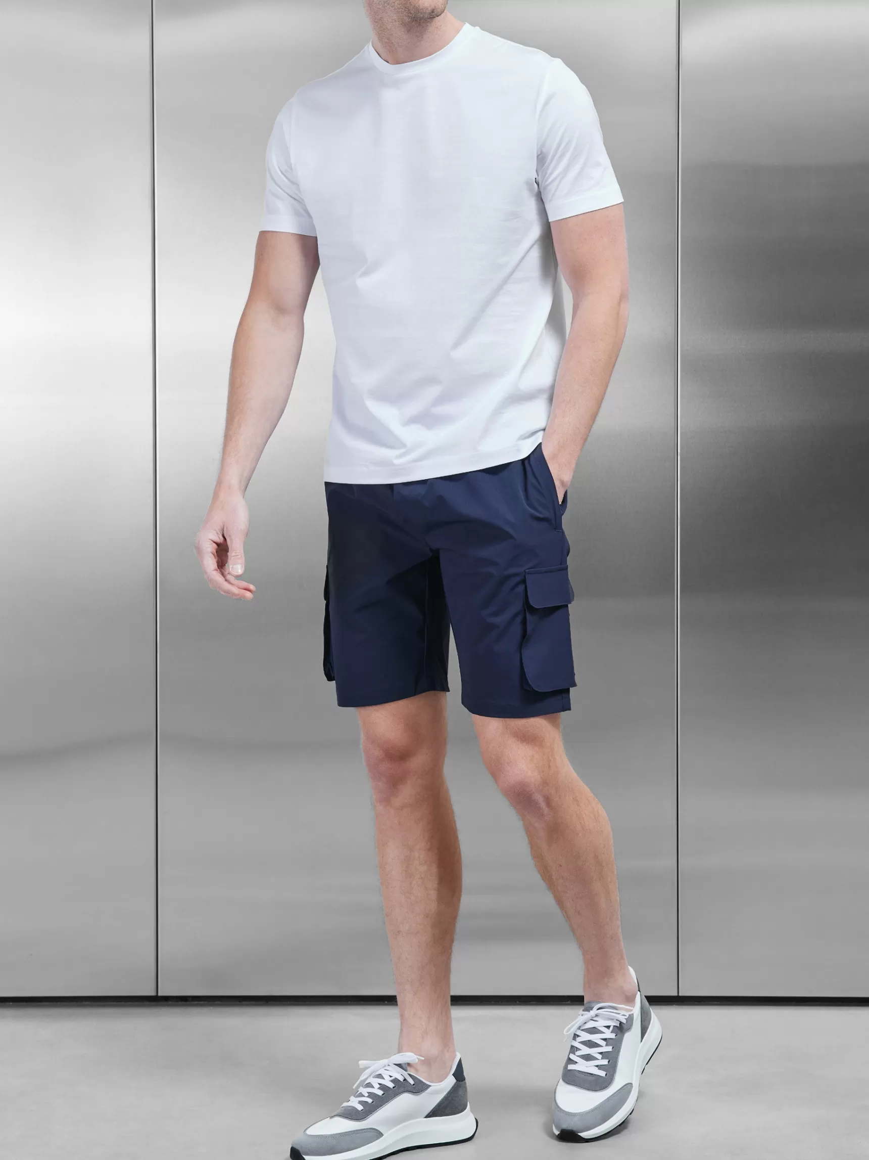 Discount ARNE Utility Cargo Short - Navy