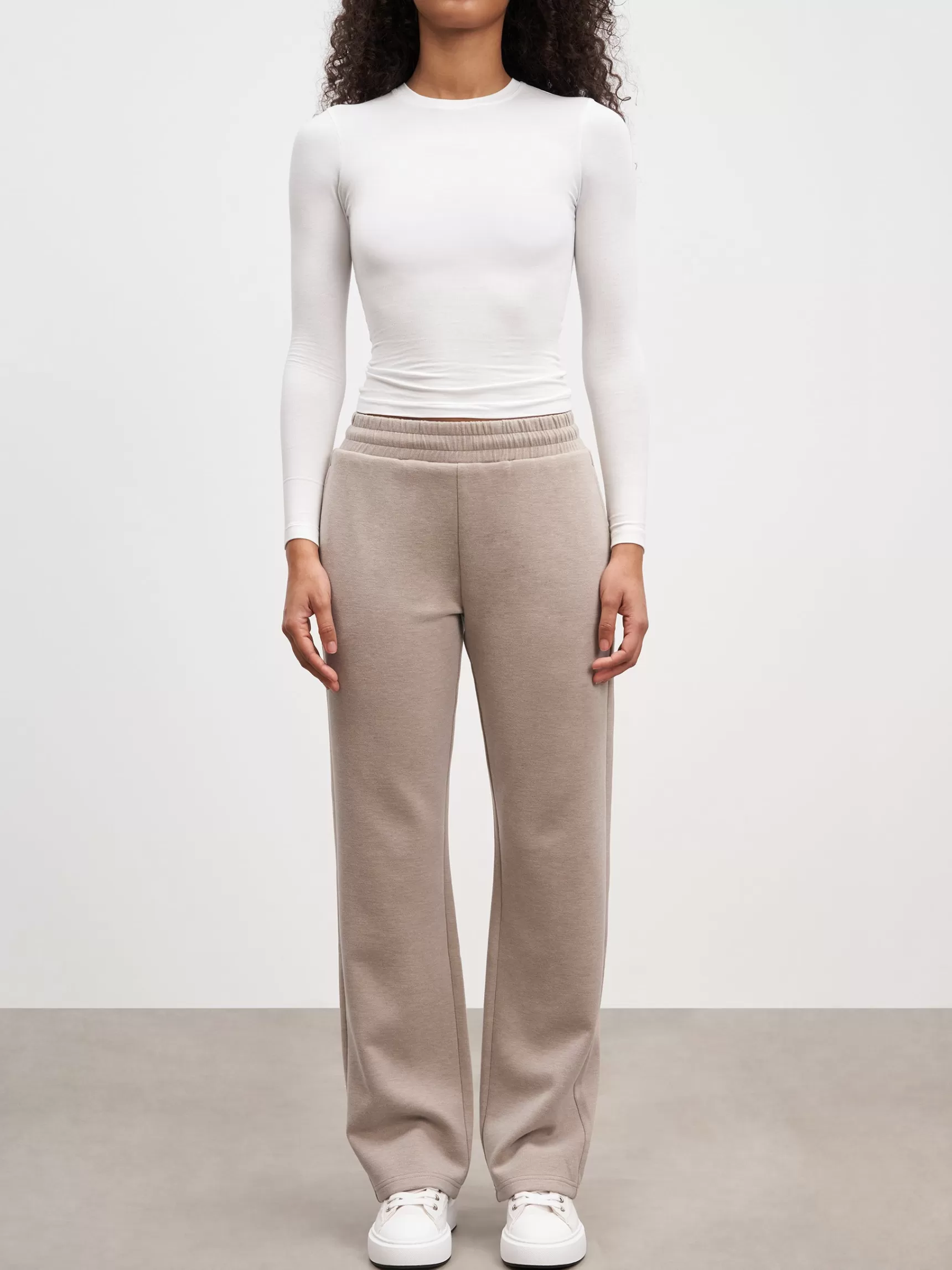 Hot ARNE Womens Knitted Straight Leg Jogger - Stone