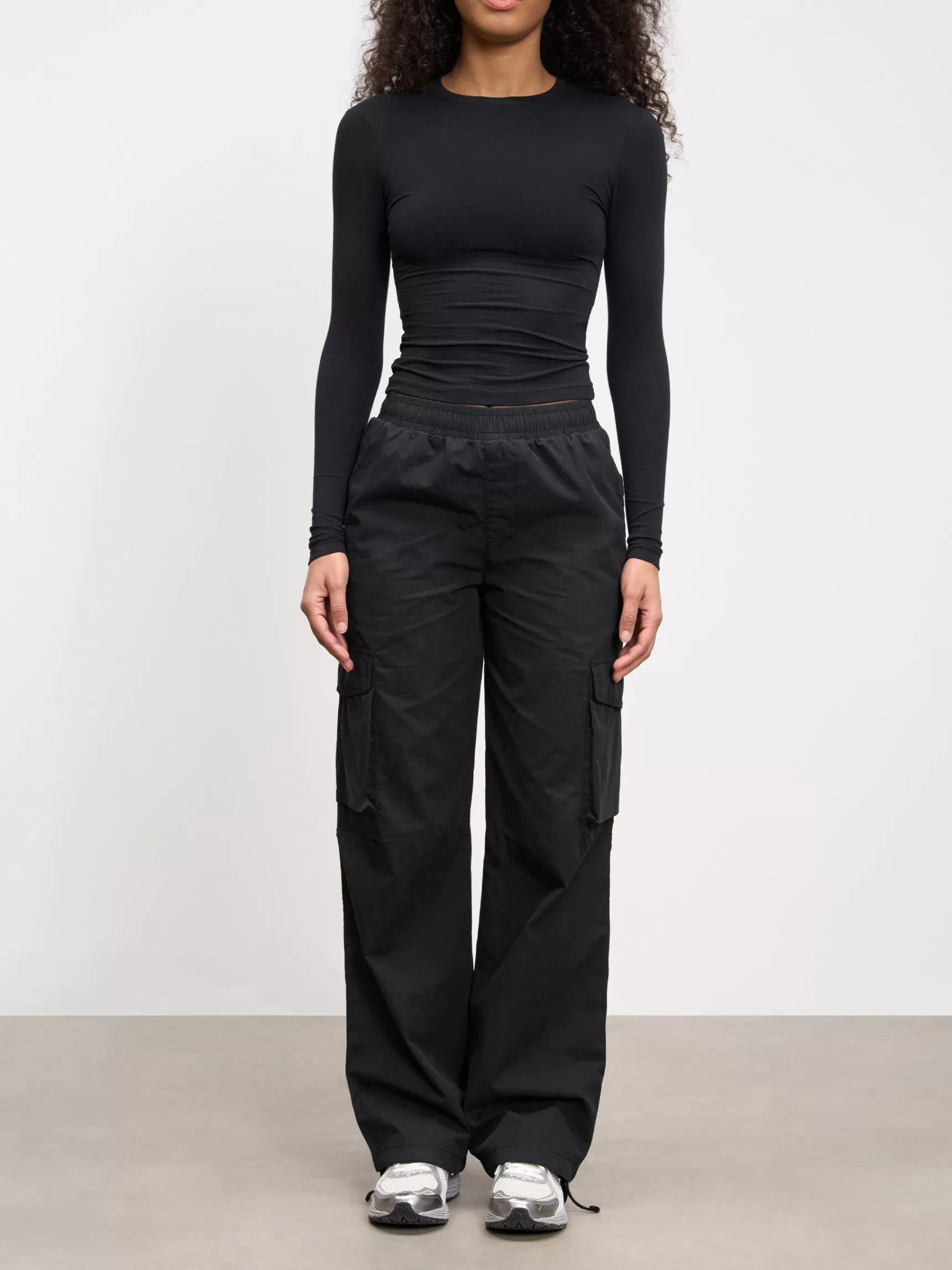Best ARNE Womens Parachute Cargo Pant - Black