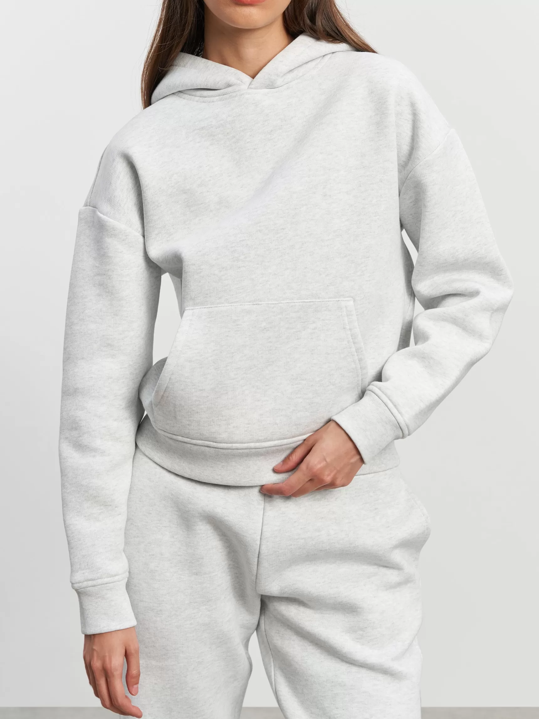 Store ARNE Womens Relaxed Hoodie - Marl Grey MarlGrey