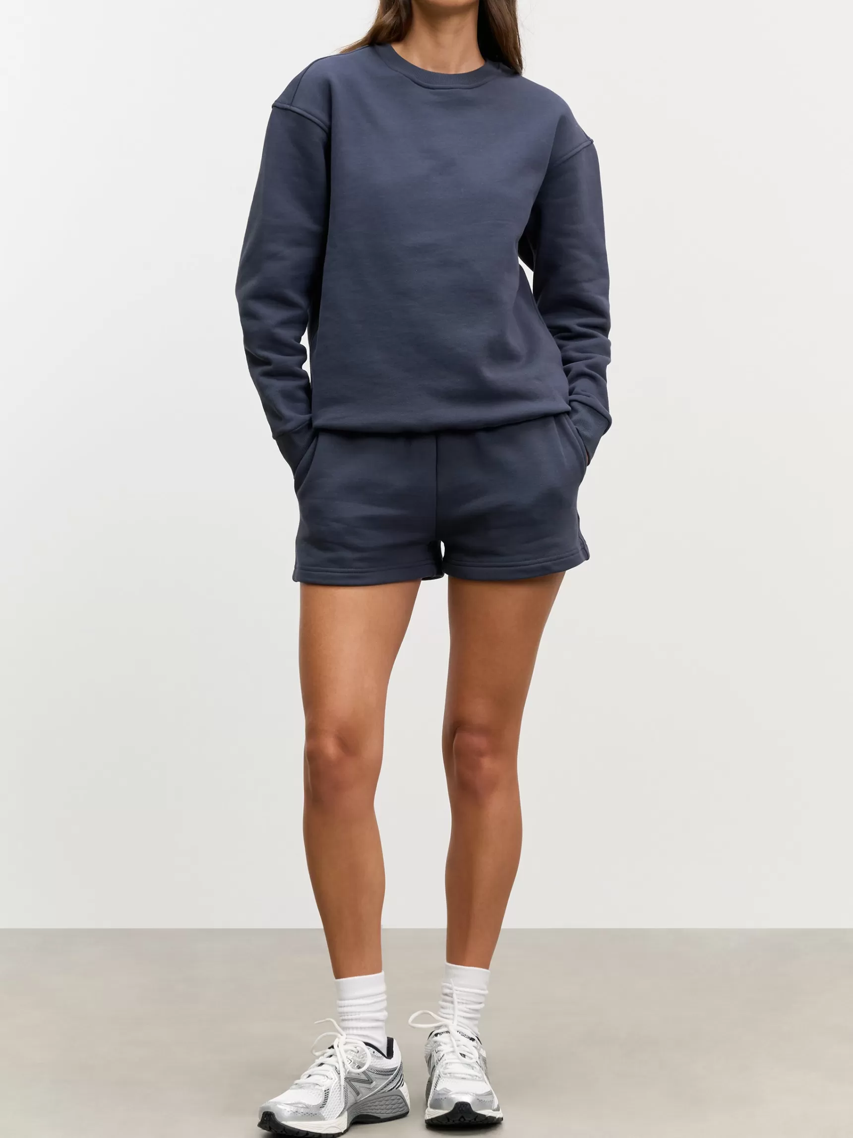 Store ARNE Womens Relaxed Jersey Short - Slate Blue SlateBlue