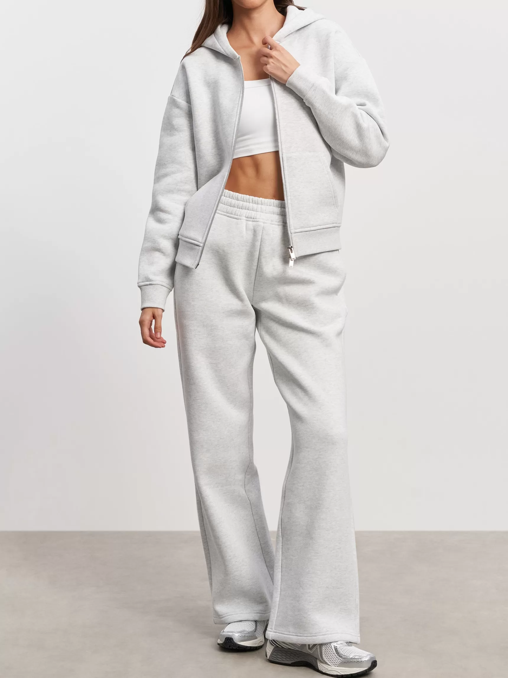 Outlet ARNE Womens Relaxed Straight Leg Jogger - Marl Grey MarlGrey