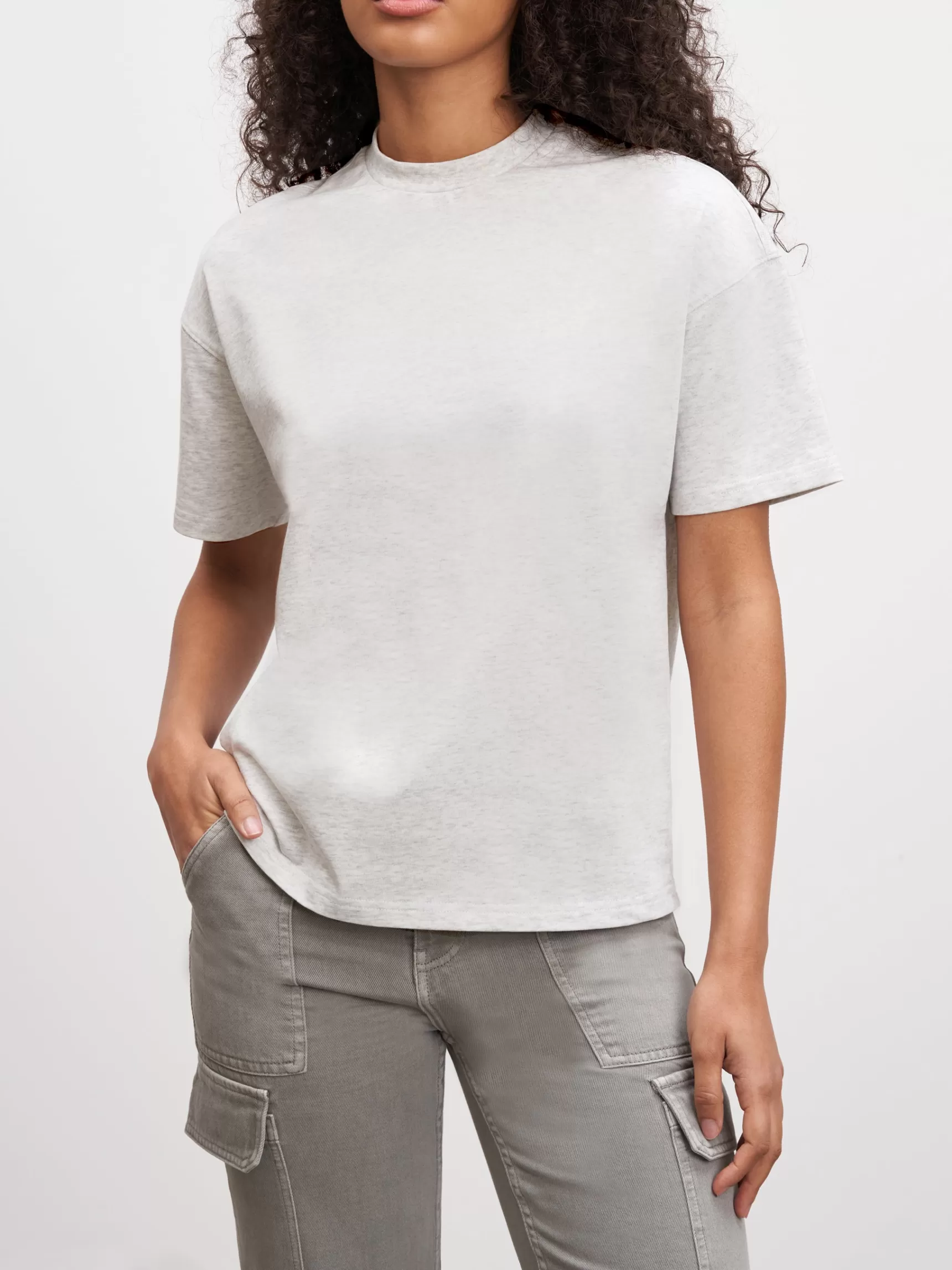 Fashion ARNE Womens Relaxed T-Shirt - Marl Grey MarlGrey