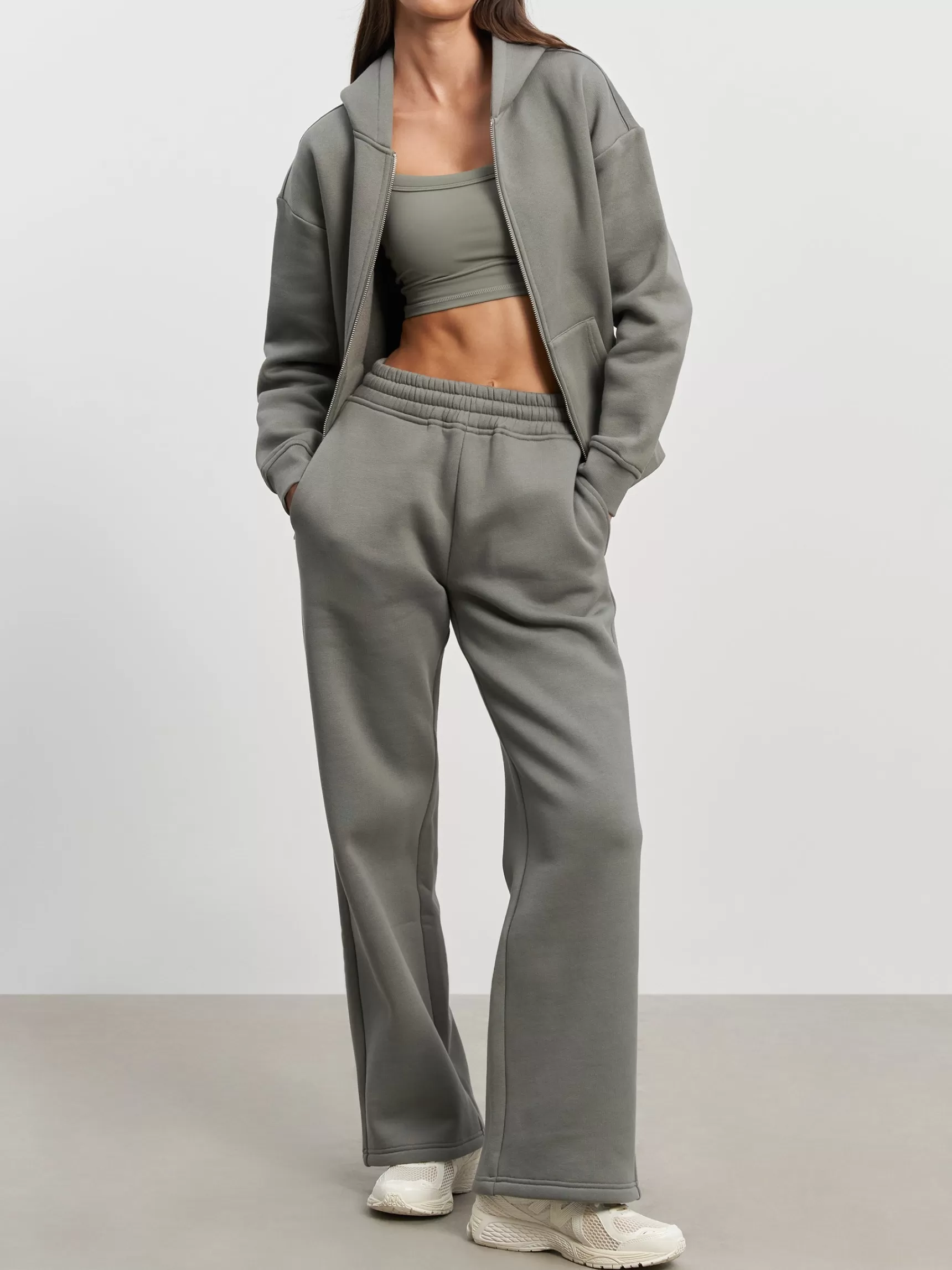 Outlet ARNE Womens Relaxed Zip Hoodie - Sage