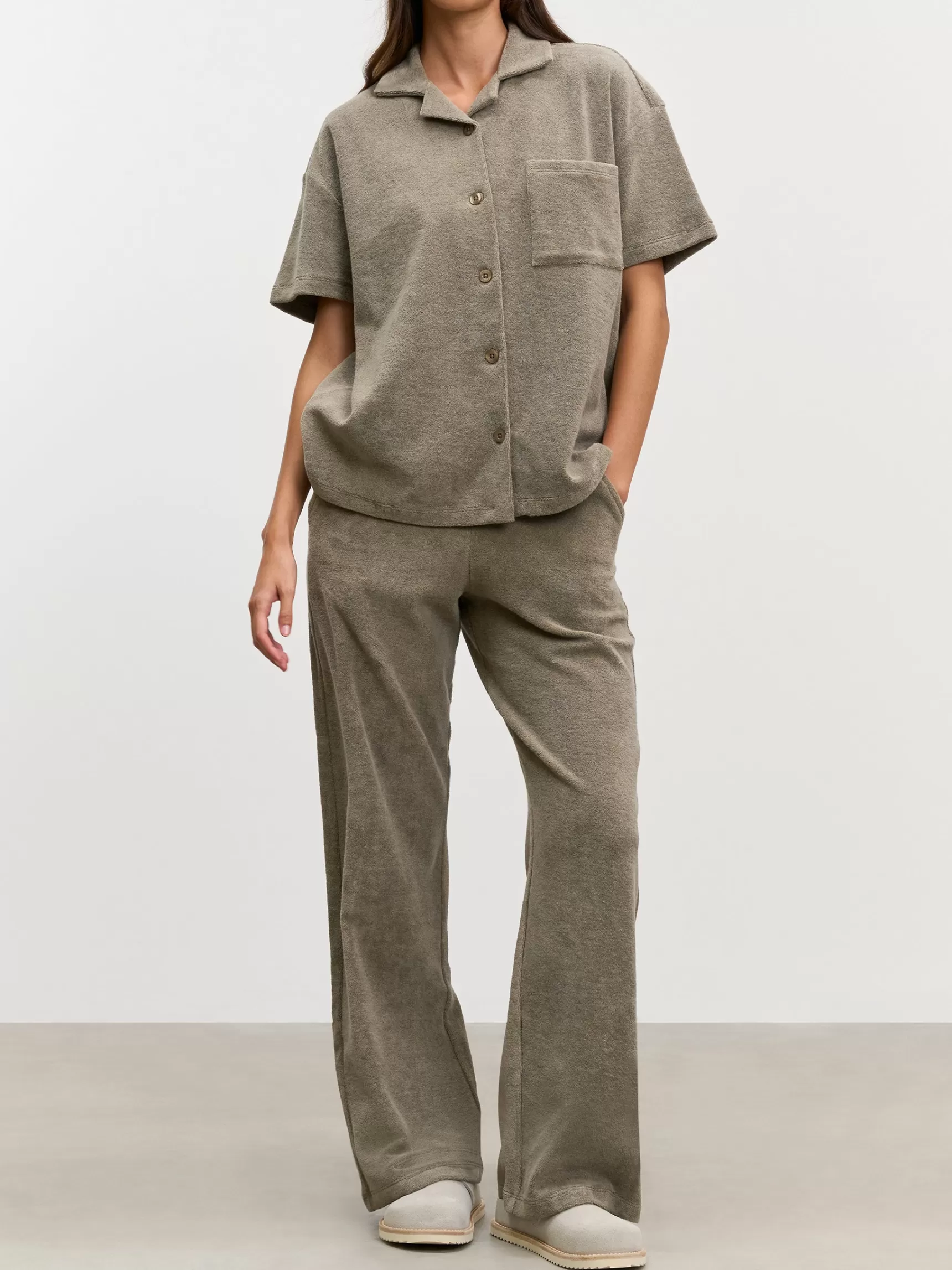 New ARNE Womens Towelling Trouser - Taupe
