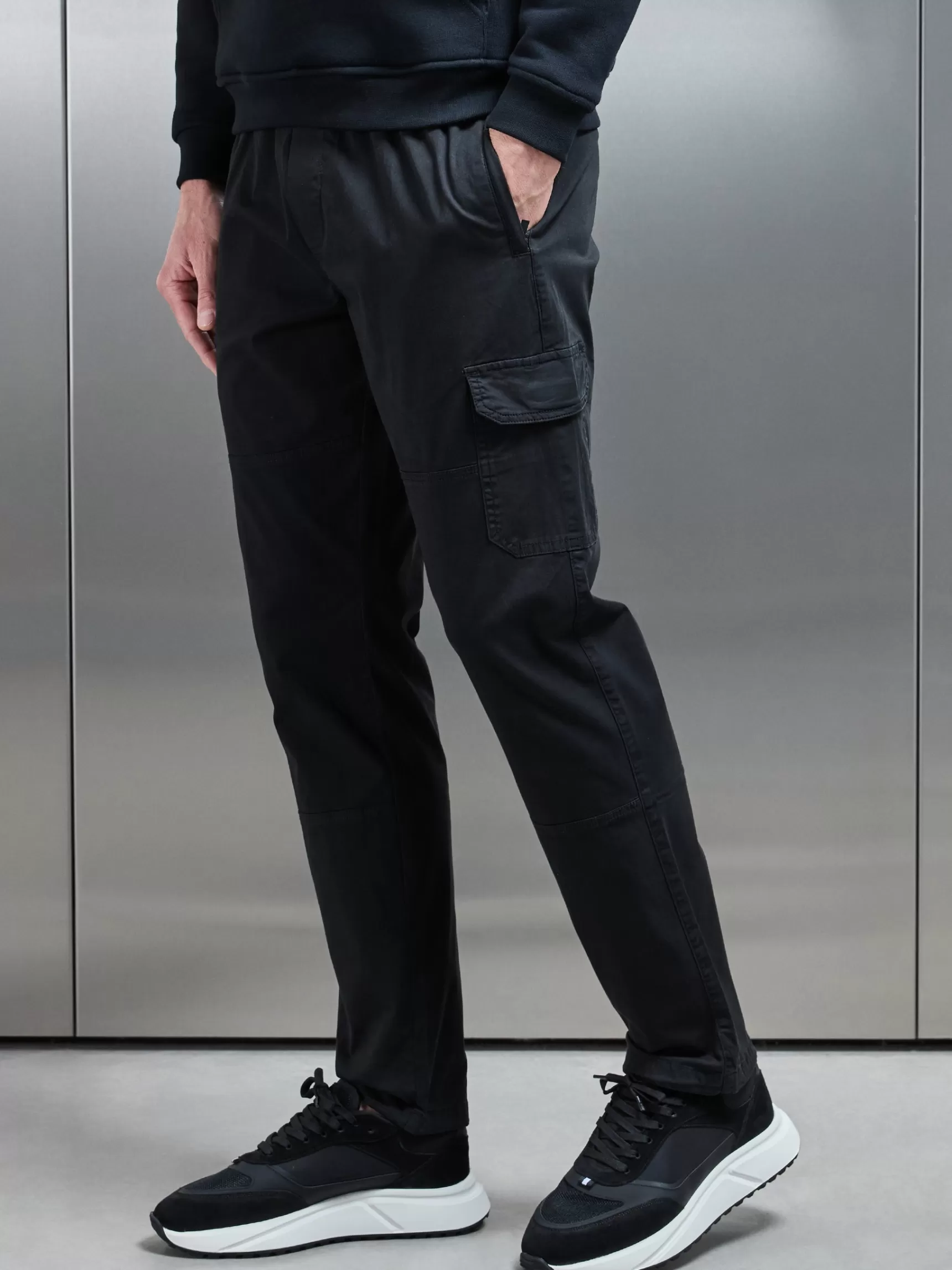 Cheap ARNE Worker Cargo Pant - Black