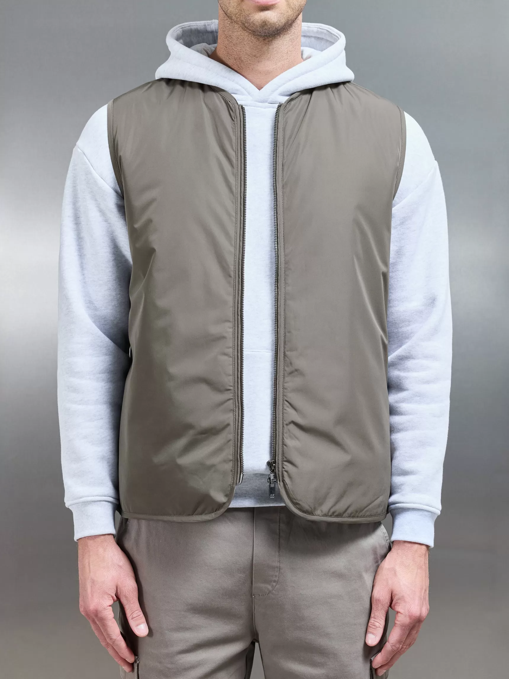 Best ARNE Zip Through Padded Vest - Olive